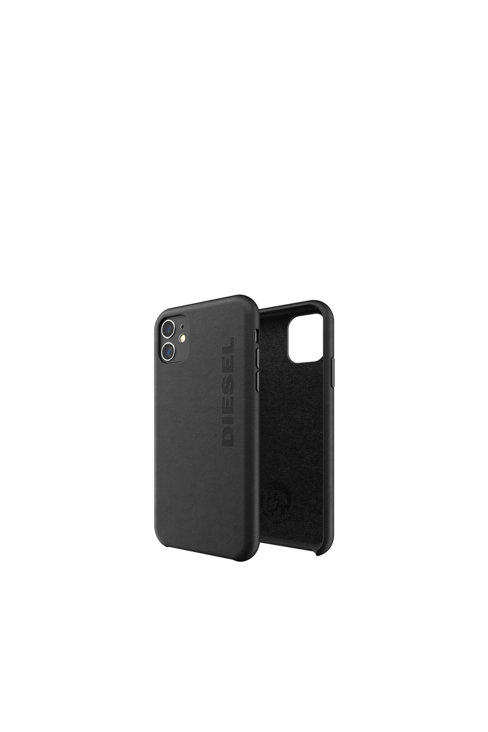 Diesel - 42001 STANDARD CASE, Funda en cuero por iPhone 11 Unisex in Negro - 1