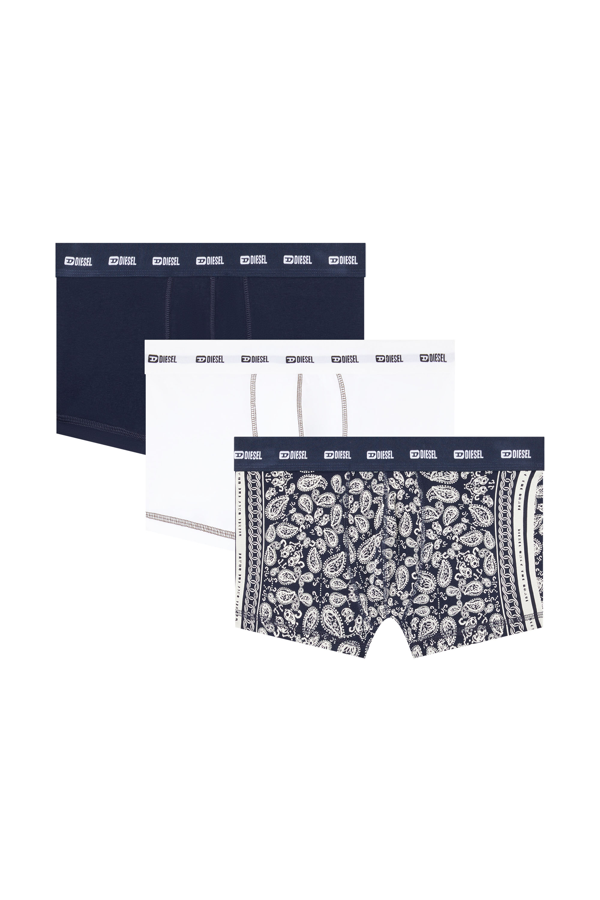 Diesel - DAMIEN-UTLT-3PACK, Paquete de 3 bóxers ajustados con estampado de bandana Hombre in Multicolor - 1