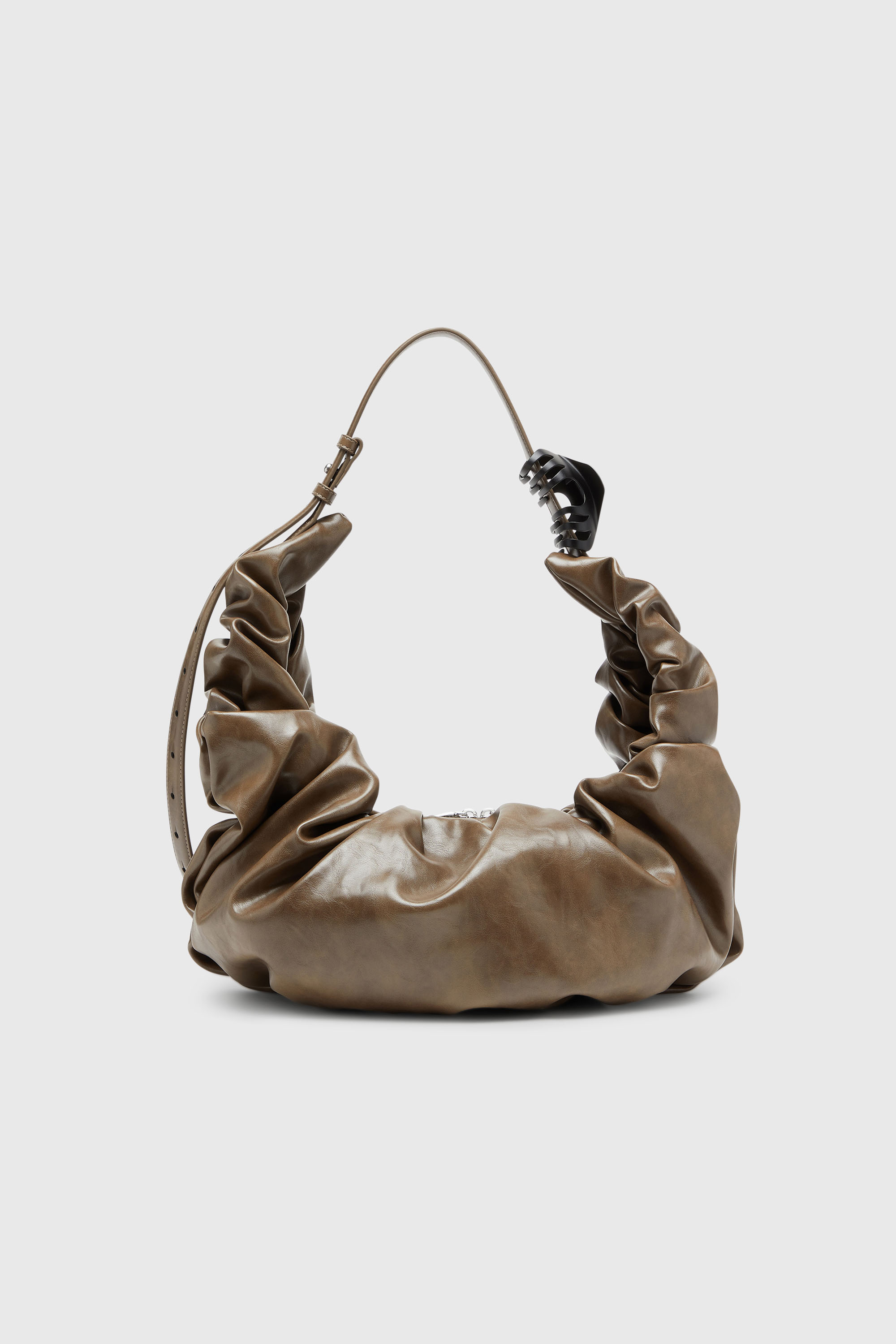 Women's Grab-D-Large scrunched hobo bag | Beige | Diesel {{Country}}