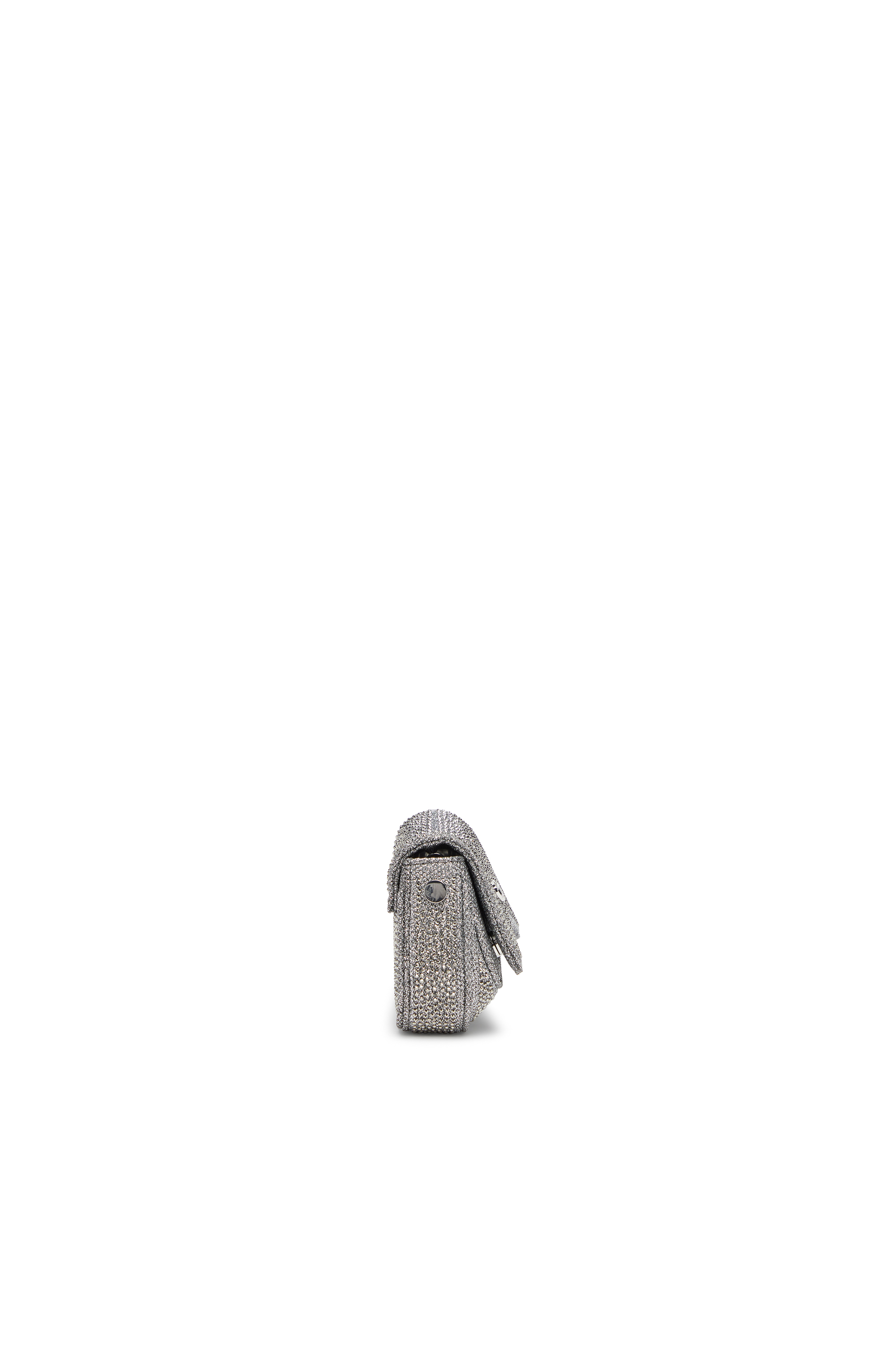 Diesel - PLAY CROSSBODY XS, Play-Bolso bandolera mini en Lurex de cristal Mujer in Plateado - 4