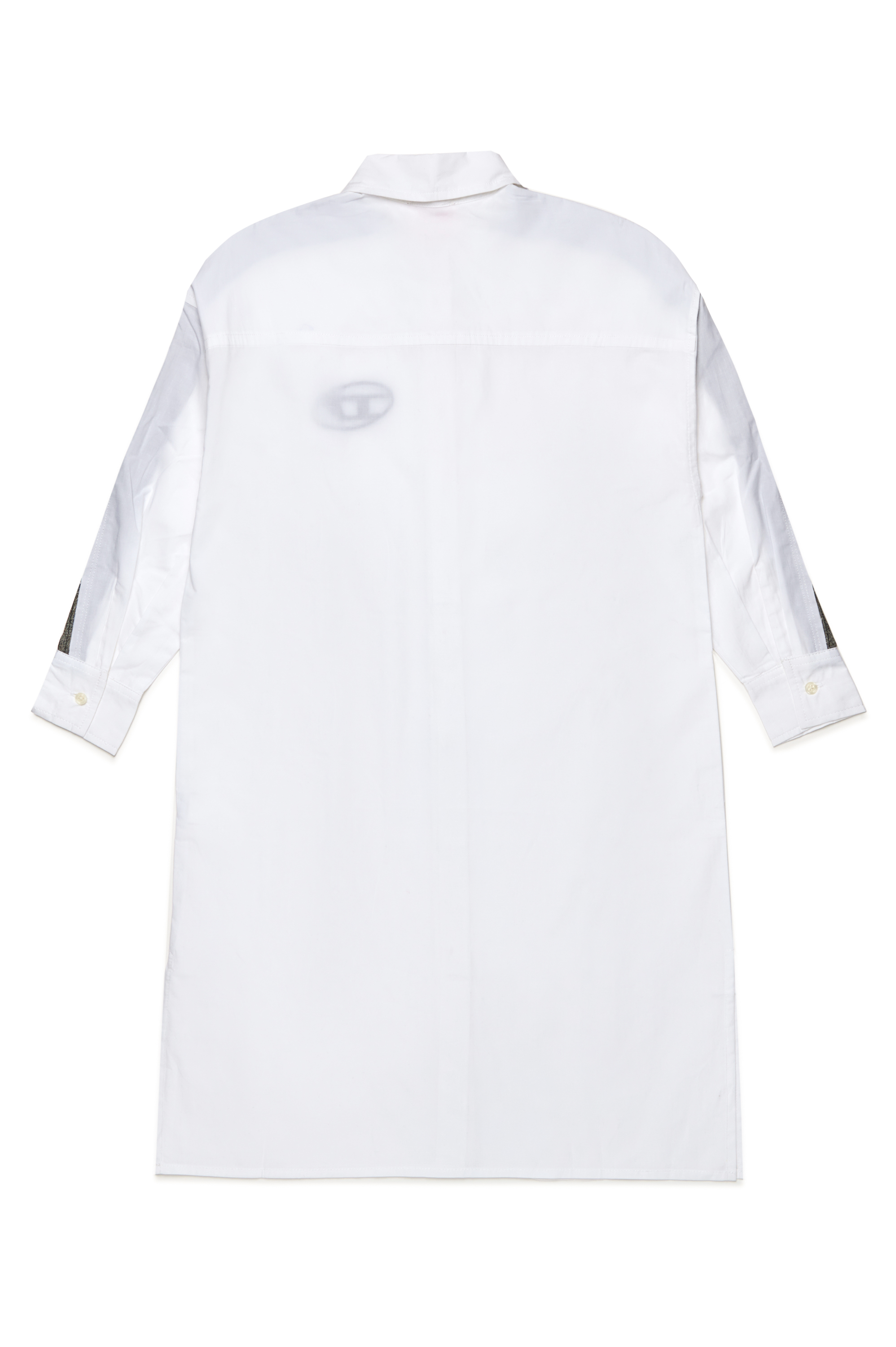 Diesel - DLUN, Mujer Vestido camisero con bandas de denim in Blanco - Image 2