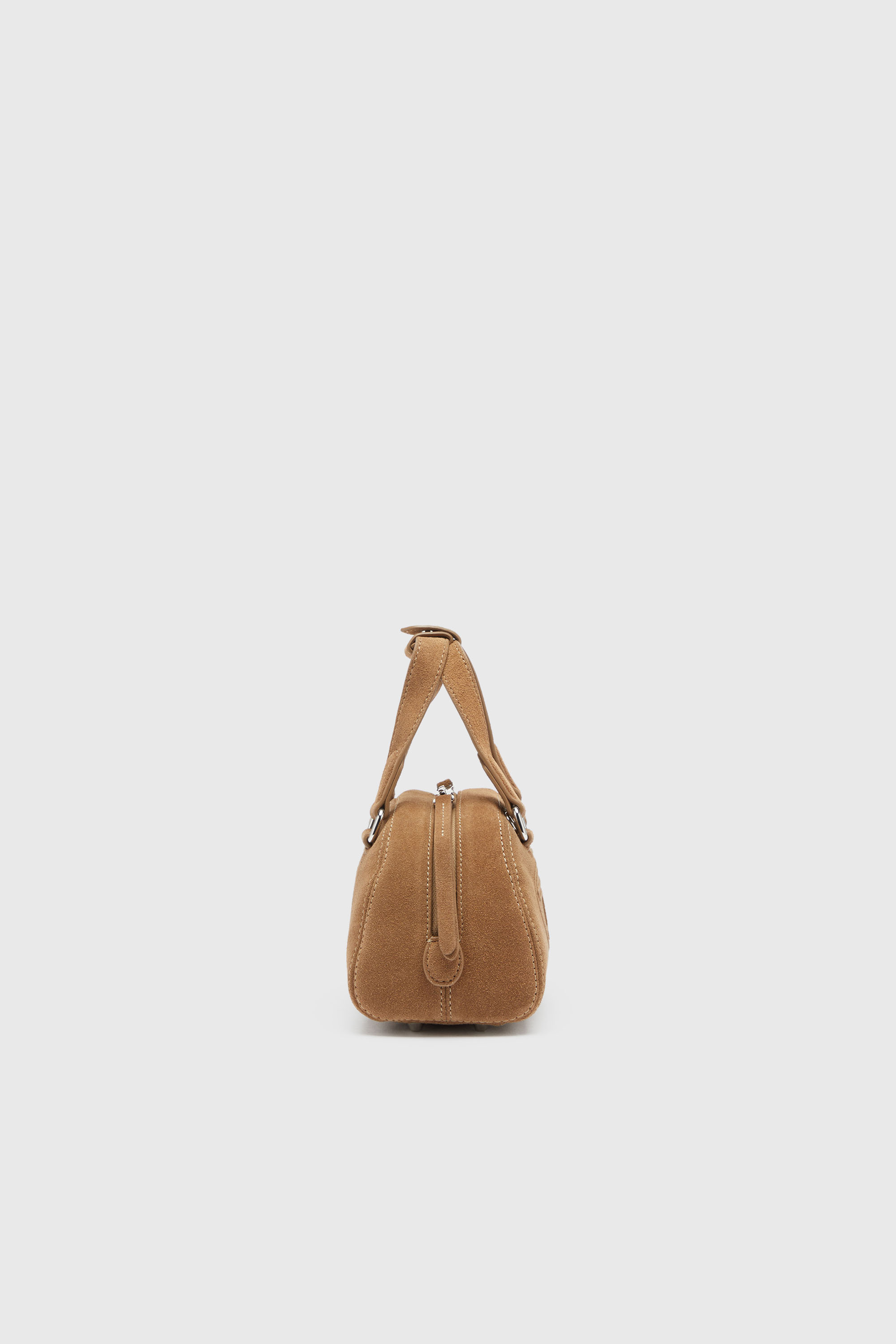 Diesel - 1DR DOME CROSSBODY, 1DR Dome-Peque&ntilde;o bolso bowling de ante Unisex in Beige - 2