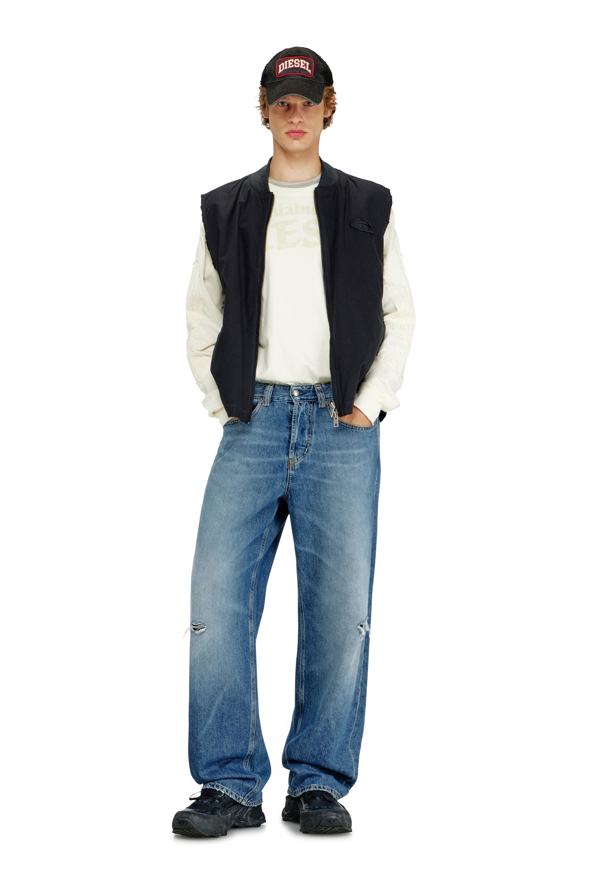 Diesel - Man's Relaxed Jeans 2001 D-Macro 09P61, Medium blue - 2