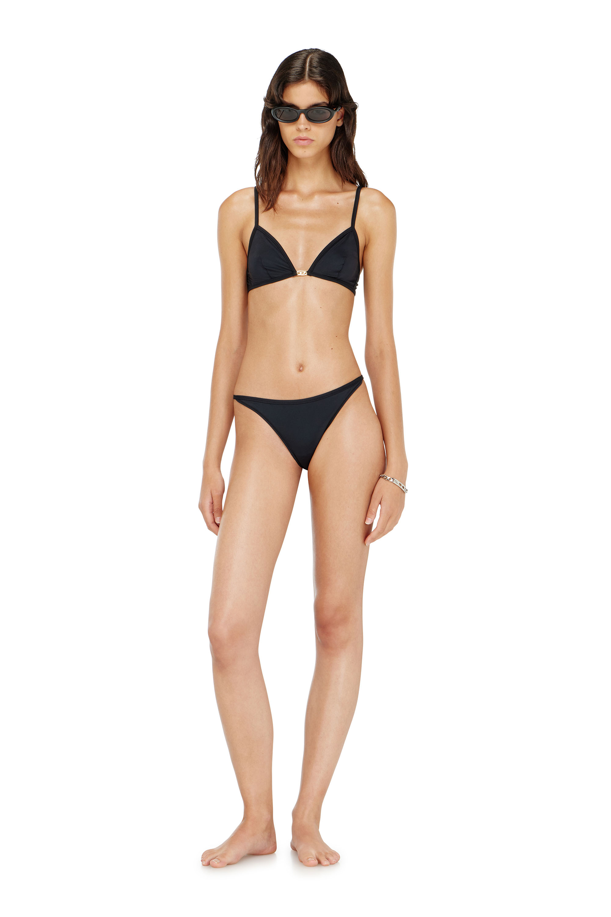 Diesel - ADRIENNE-UTLT, Tanga de nailon con detalle met&aacute;lico Oval D Mujer in ToBeDefined - 1