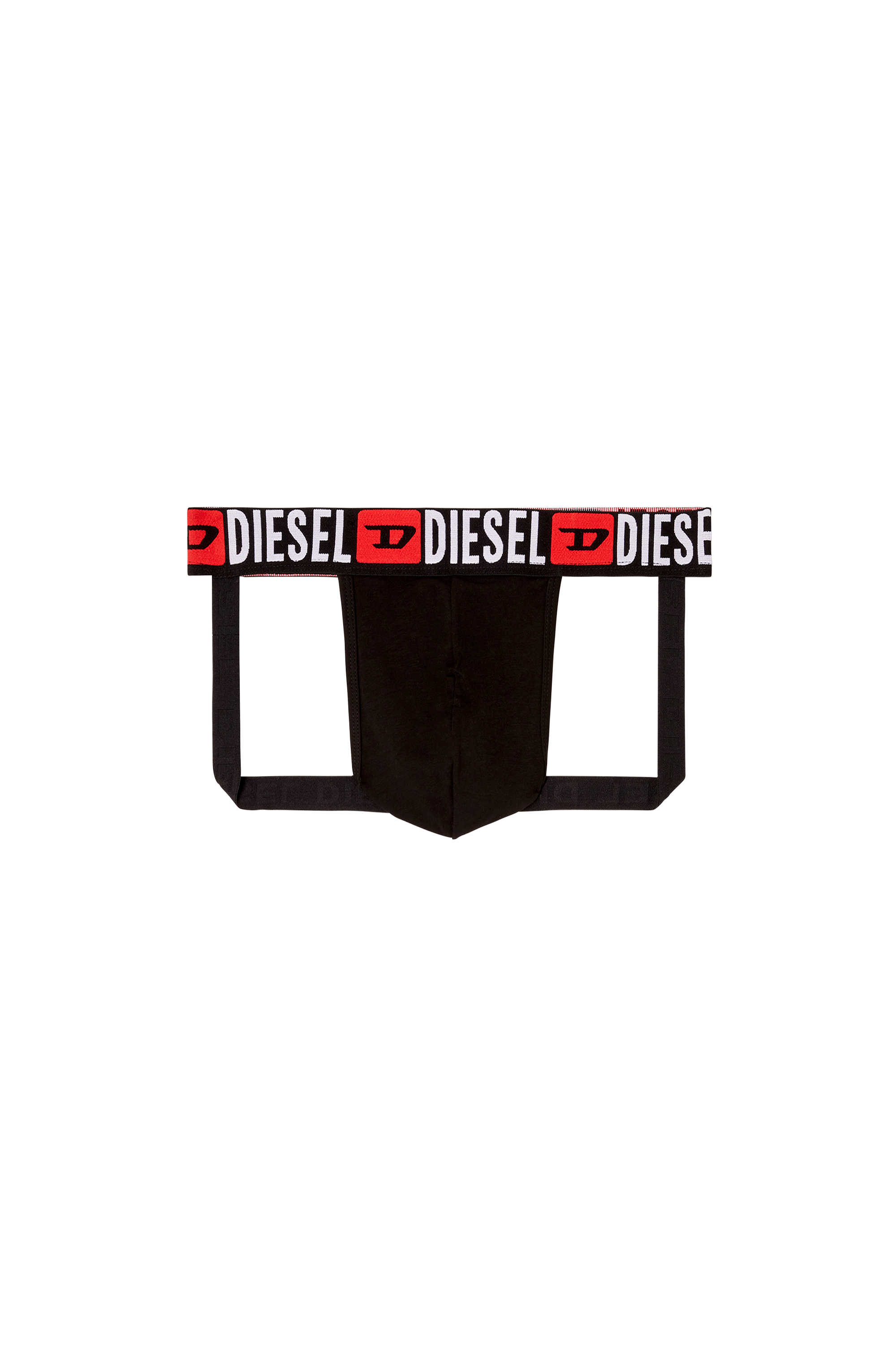 Diesel - JOCKY-D-CORE, Jockstrap con cintura de logotipo all-over Hombre in Negro - 2