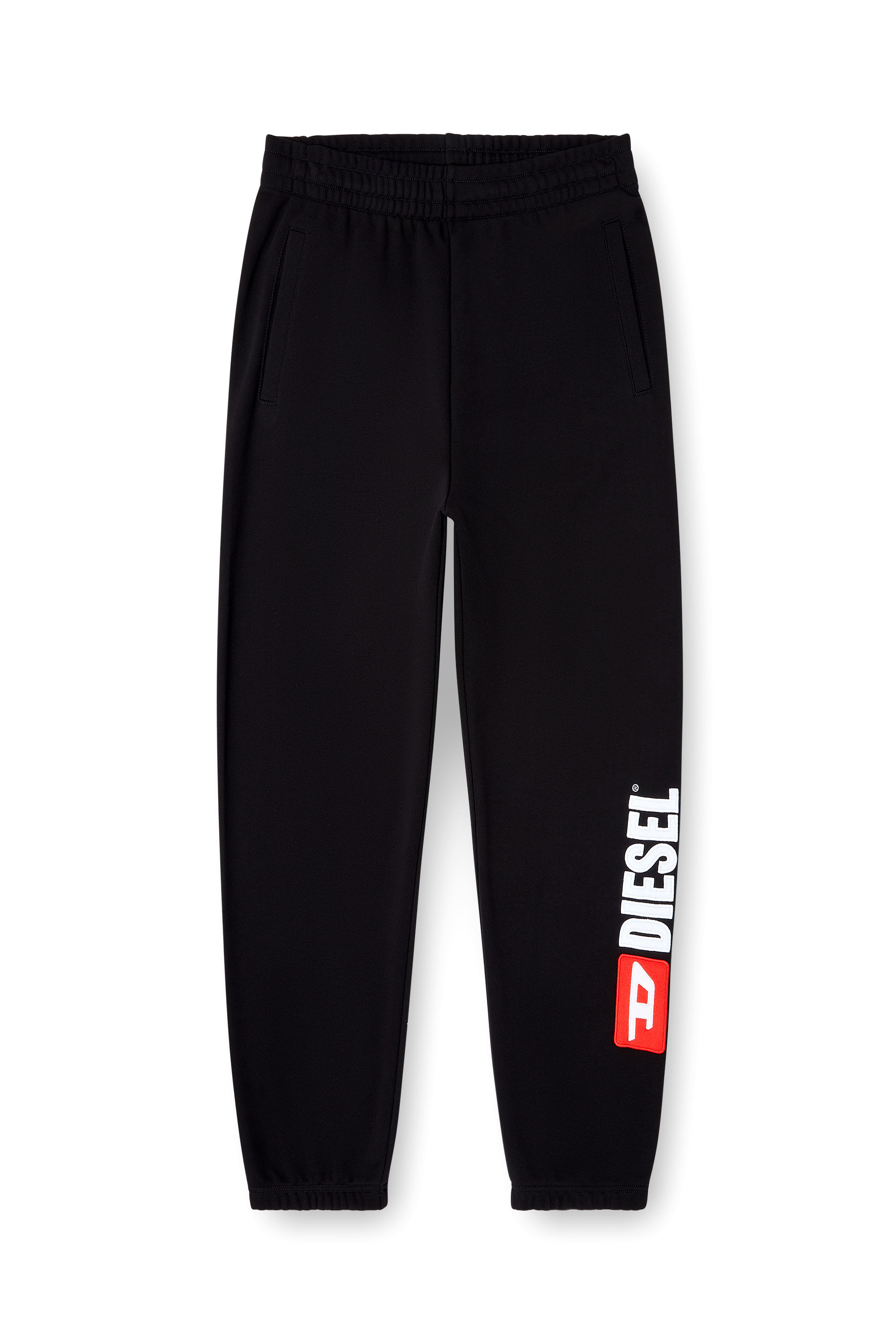 Diesel - P-MARKY-DIV, Pantalones de chándal de algodón con parche Diesel Hombre in Negro - 3