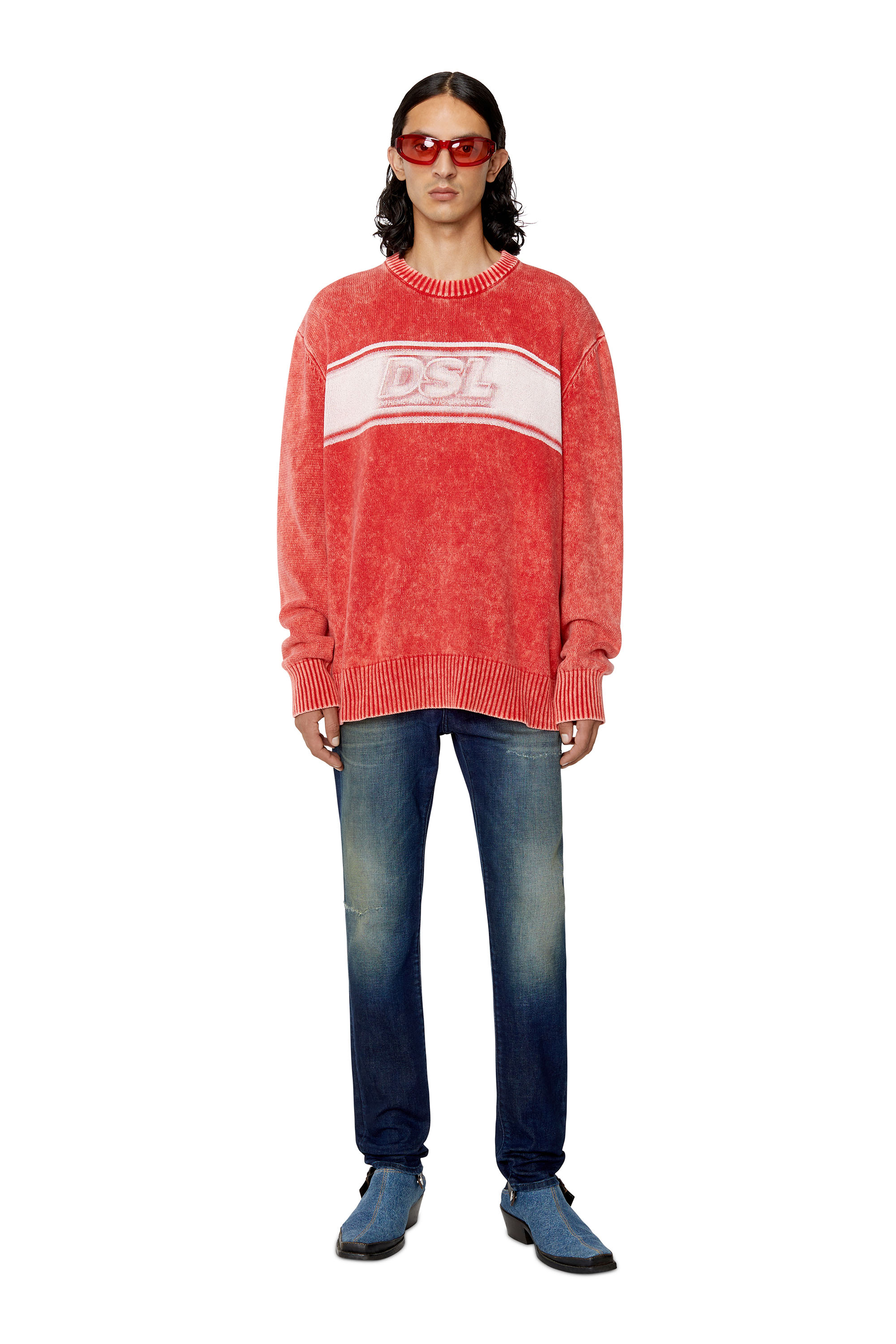Diesel - 2019 D-Strukt 09F57 Slim Jeans, Azul Oscuro - Image 5