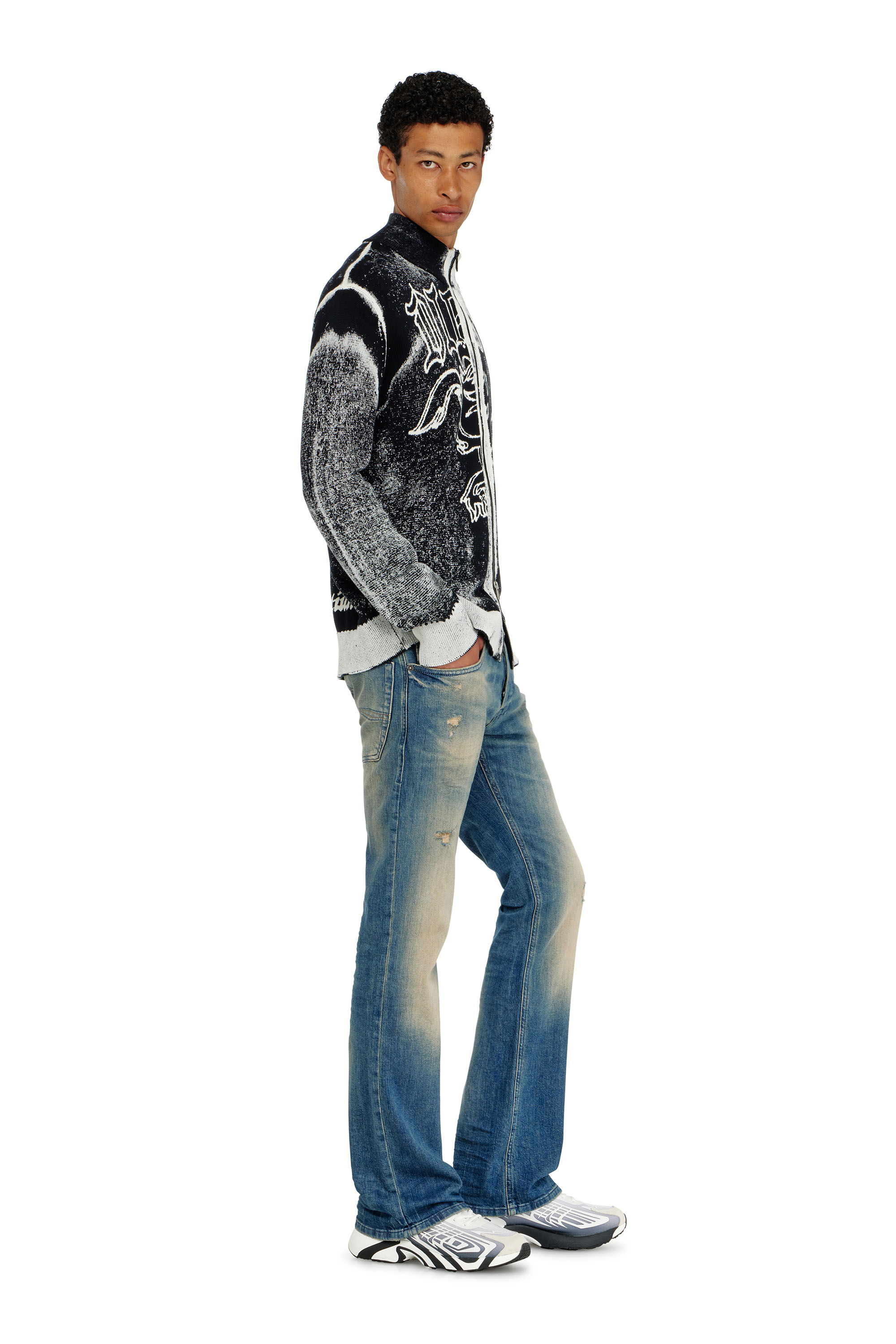 Diesel - Bootcut Jeans 2007 Zatiny 0KBBW Hombre, Azul medio - 4