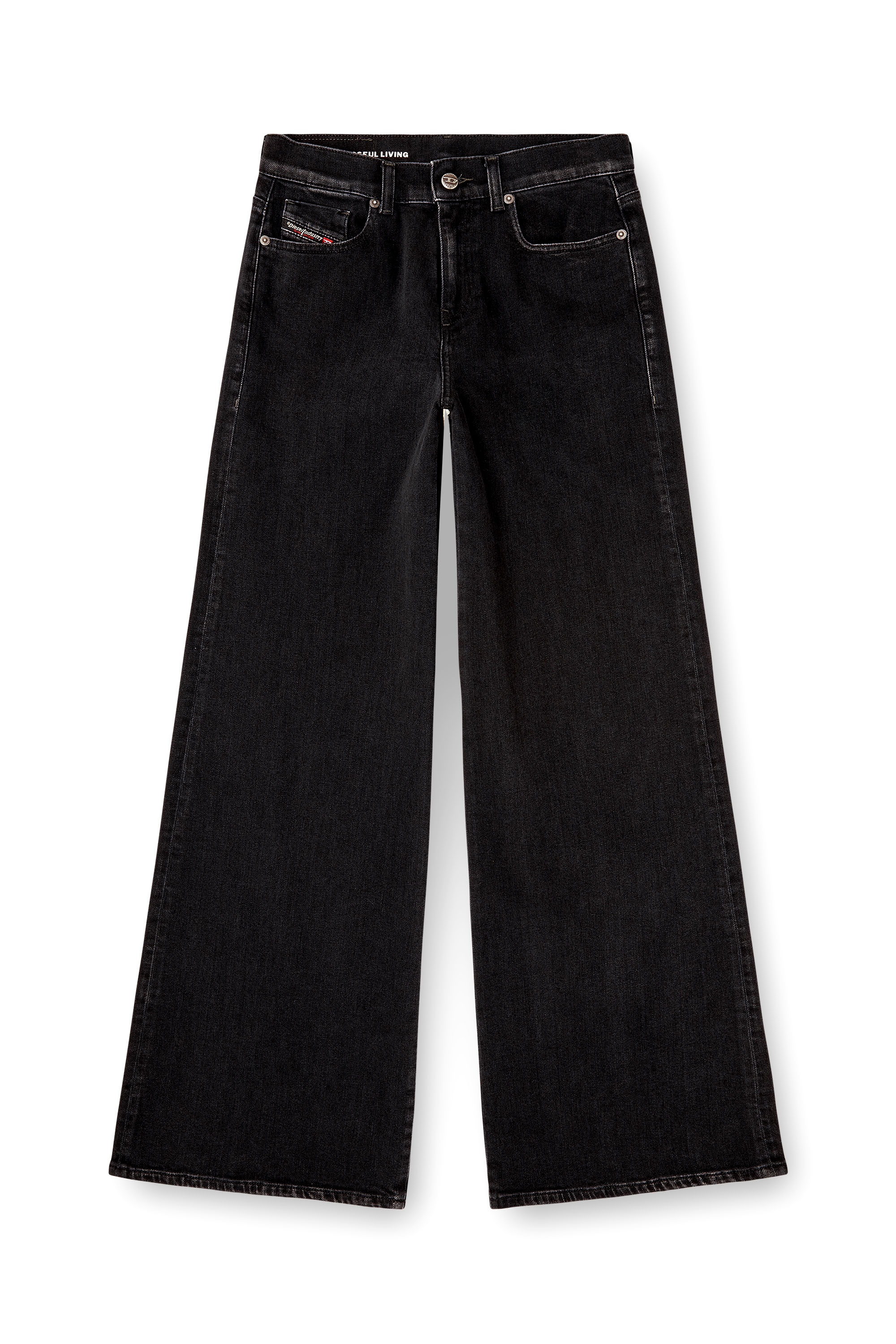 Diesel - Flare Jeans 1978 D-Akemi 09N89 Mujer, Negro/Gris oscuro - 3