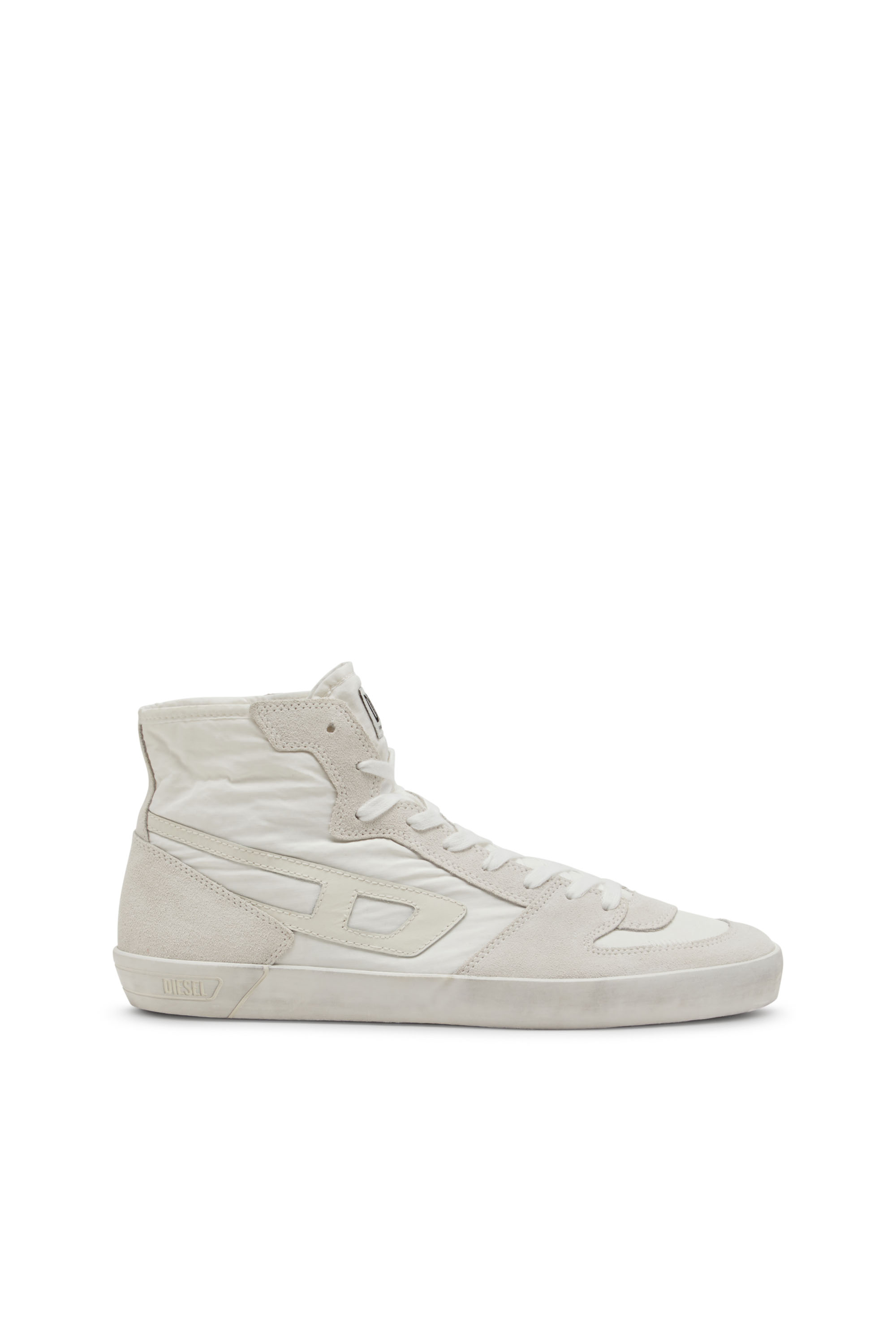 Diesel - S-LEROJI D-1 MID, Deportivas altas de ripstop acolchado y gamuza Hombre in Blanco - 1