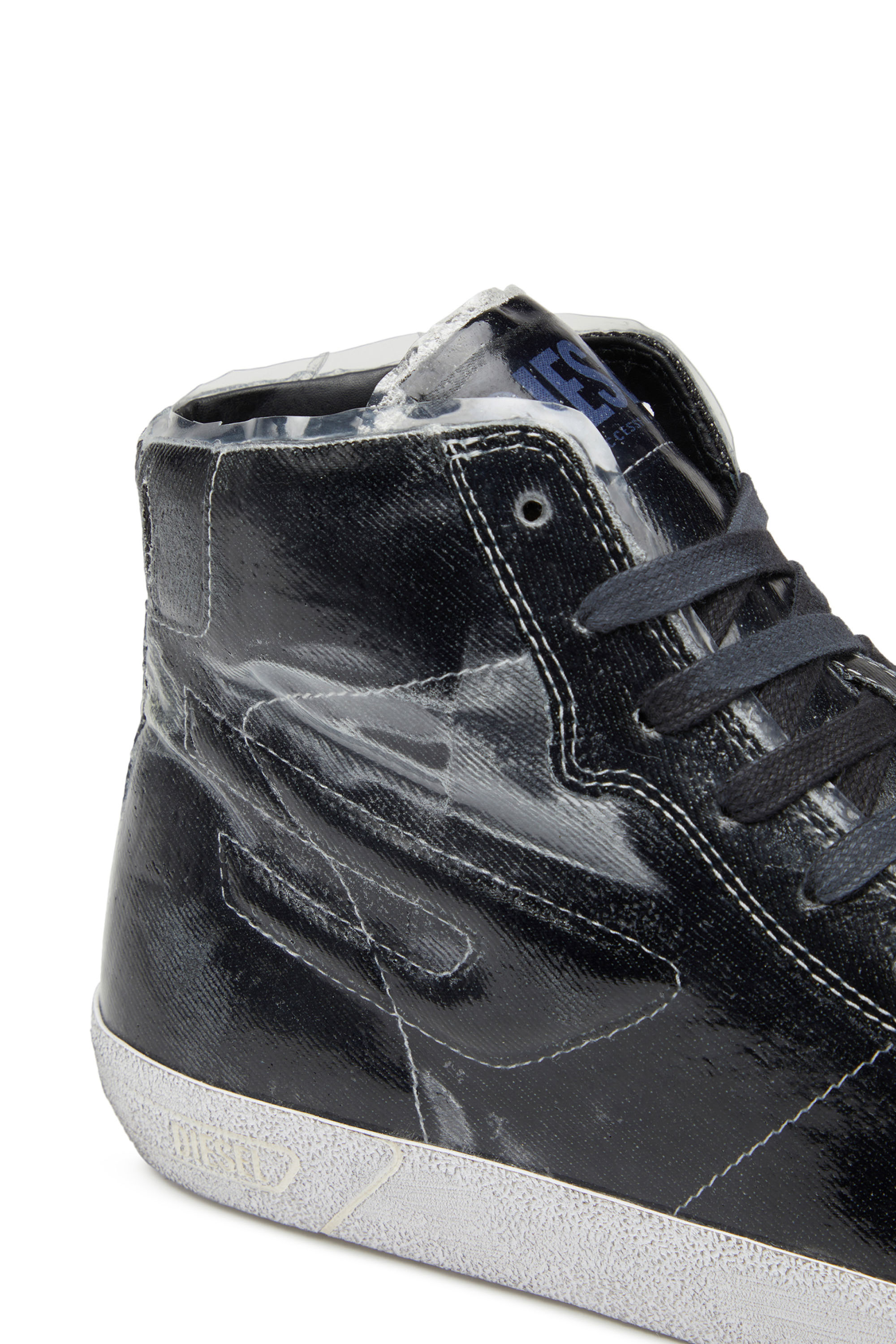 Diesel - S-LEROJI MID, S-Leroji Mid - Zapatillas altas de lona con revestimiento de TPU Hombre in Negro - 6