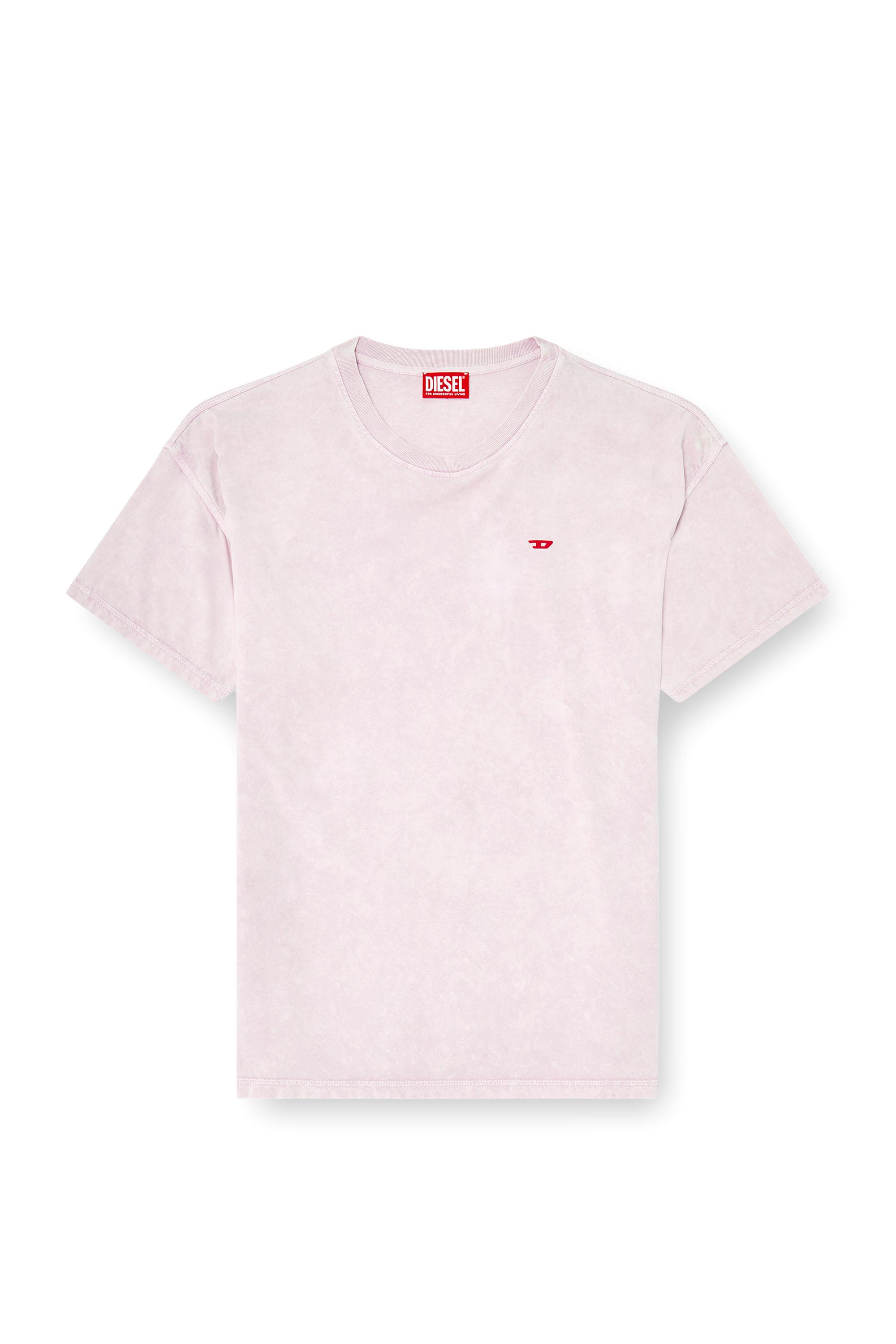 Diesel - T-BOXT-AA14, Camiseta de algod&oacute;n con efecto tratado Hombre in Rosa - 3
