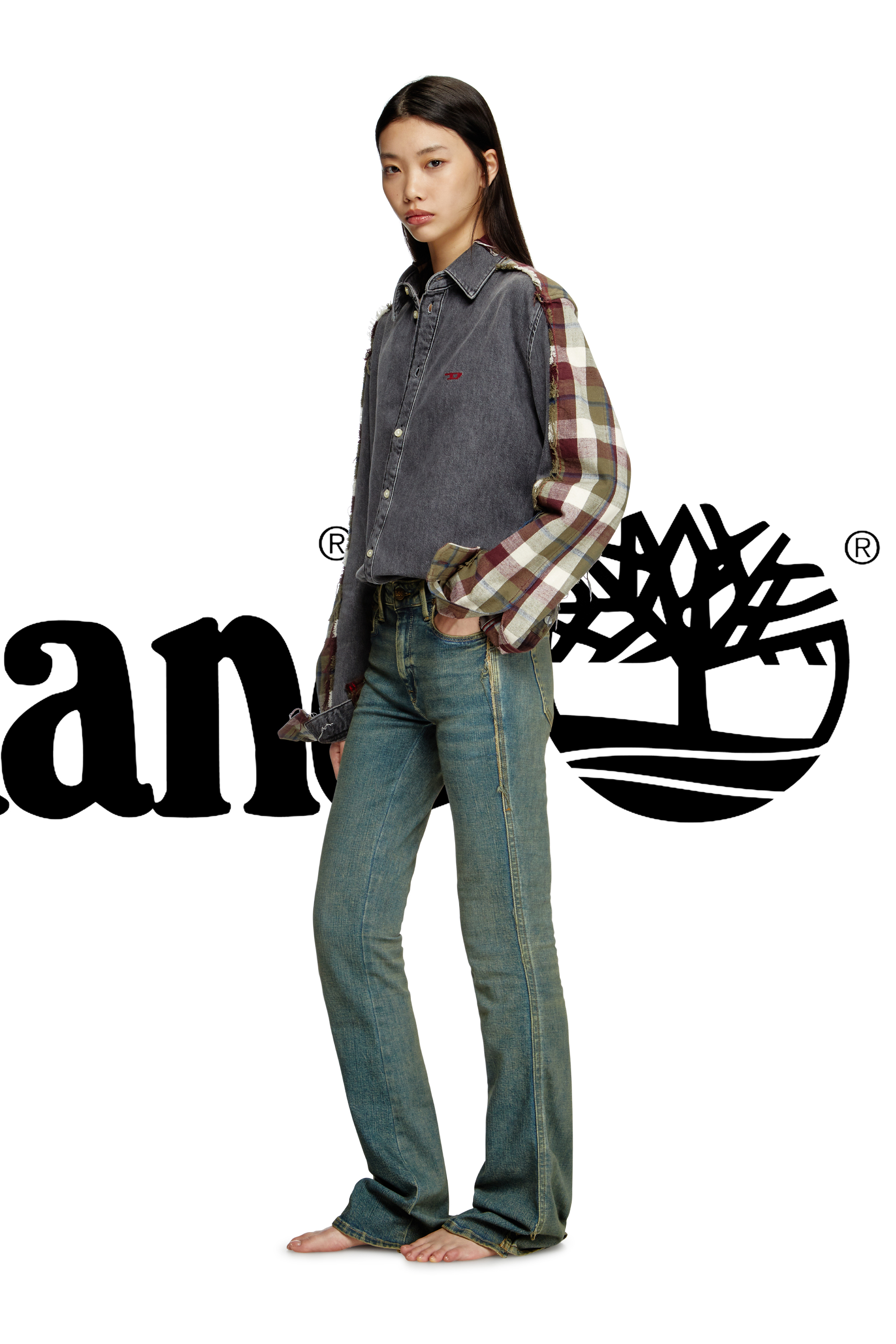 Diesel - Shirt Dieseloves 7A, Camisa de denim y diseño de cuadros Unisex in Multicolor - 8