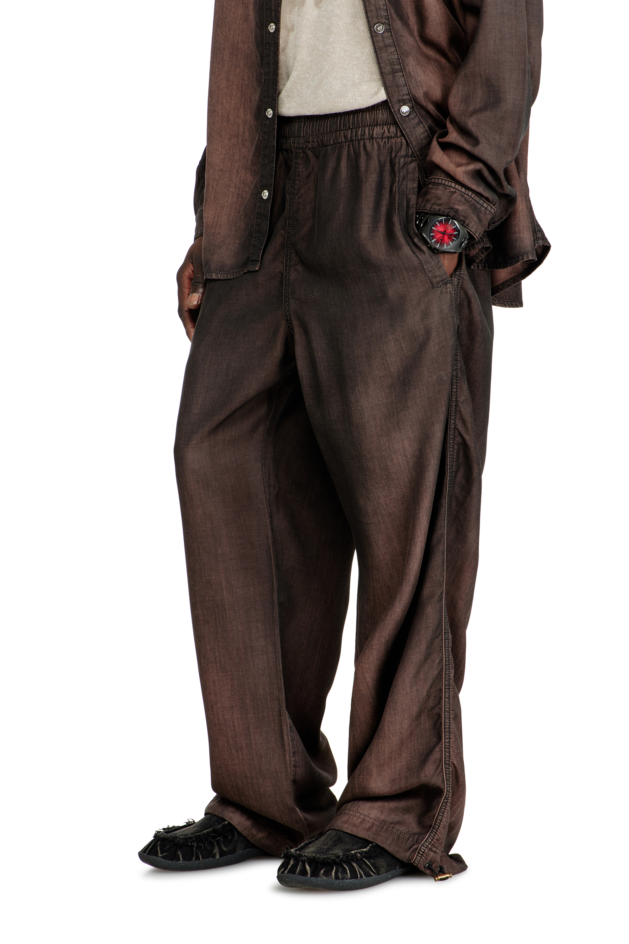 Diesel - Relaxed Jeans D-Roder 068YF Unisex, Caf&eacute; - 4