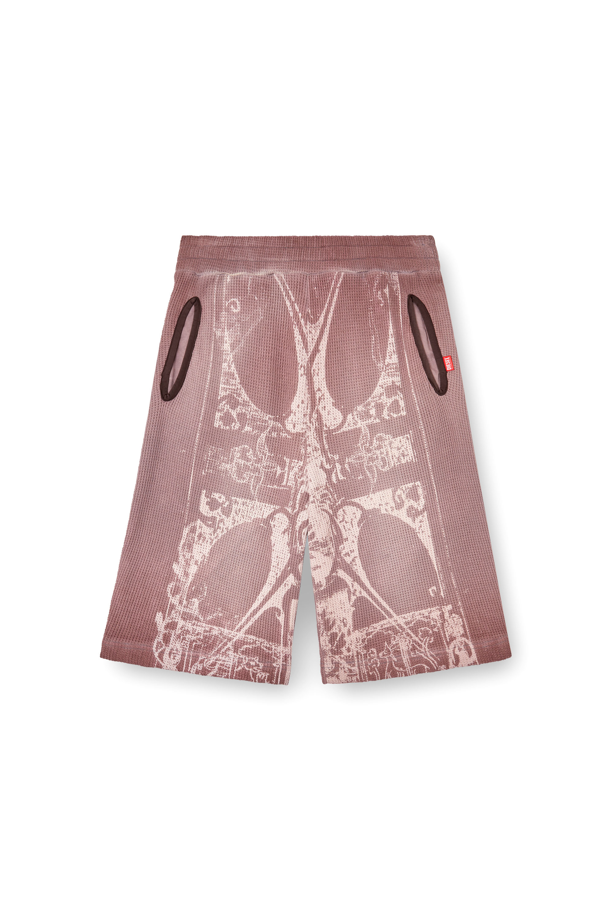 Diesel - P-WARKY-SHORT, Pantalones cortos de gofre con estampado medieval Hombre in ToBeDefined - 3