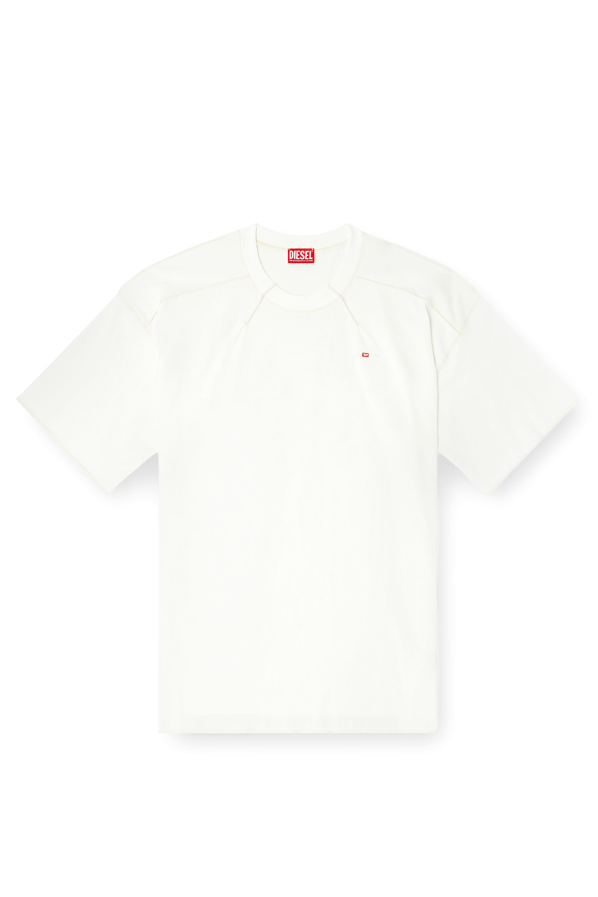 Diesel - T-CRAHOR-BOXT-T1, Camiseta de algodón con micro bordado Hombre in Blanco - 3