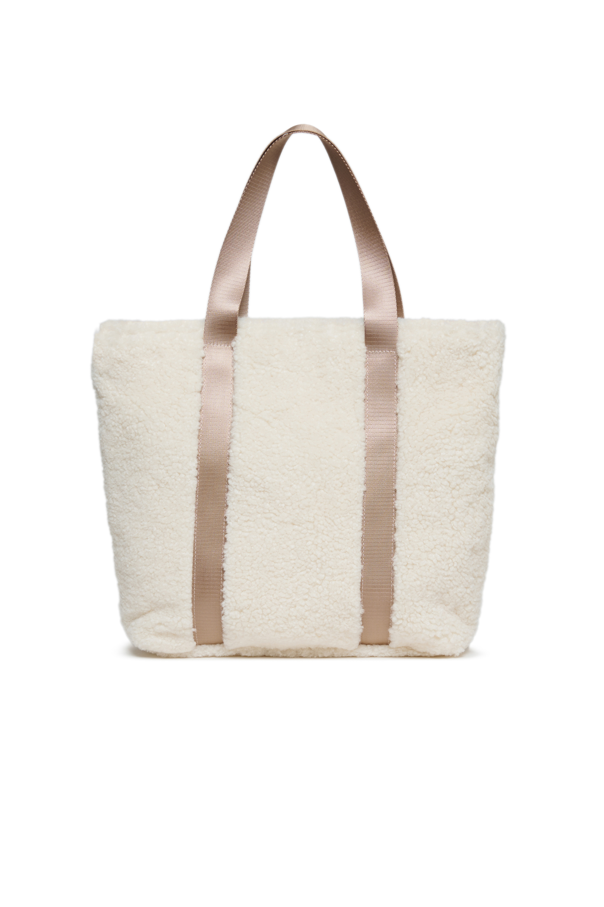 Diesel - WIXA, WIXA - Bolso tote de borreguito Mujer in Blanco - 2