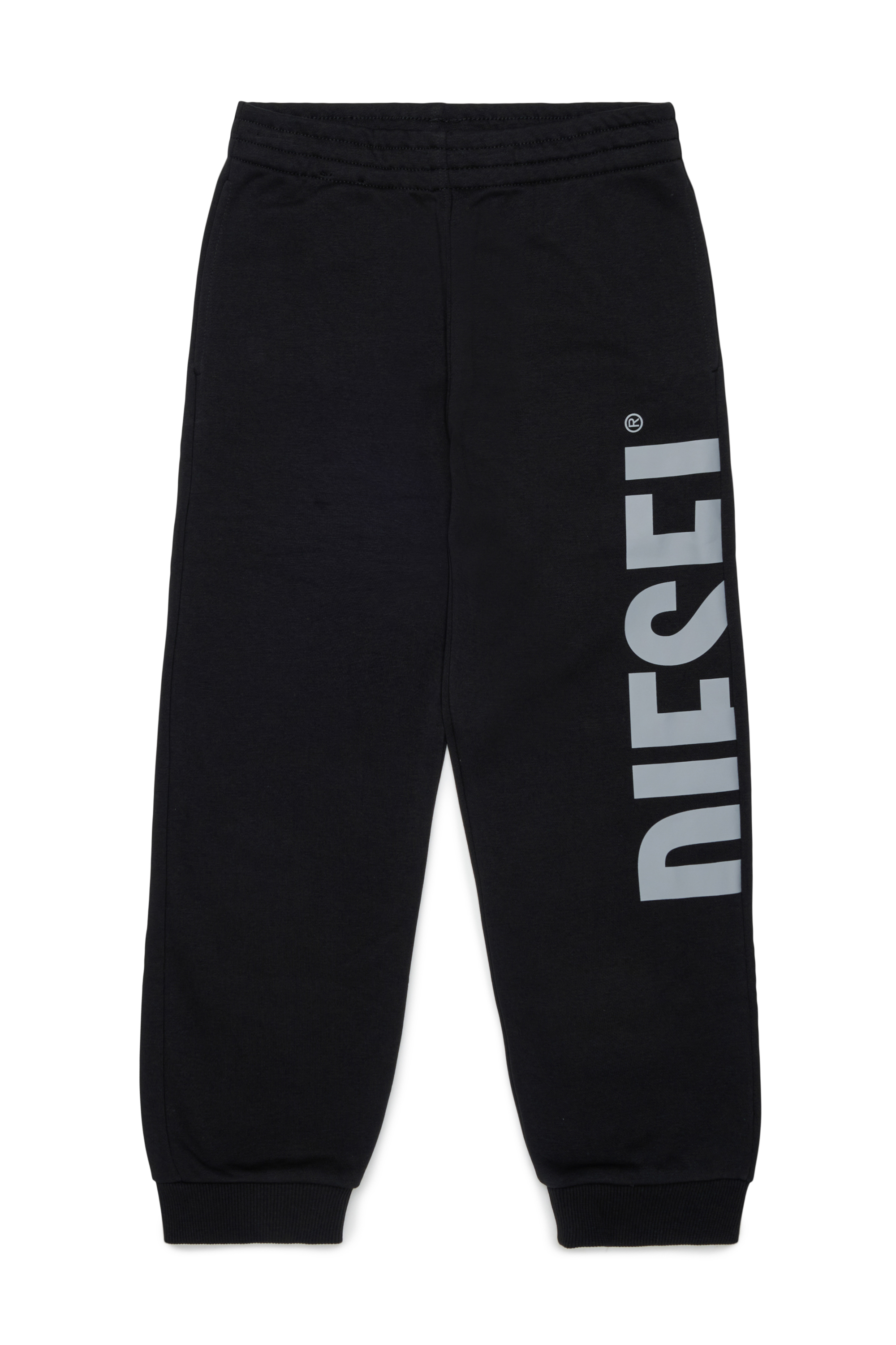 Diesel - PRES, Pantal&oacute;n de ch&aacute;ndal con logo cortado Hombre in Negro - 1