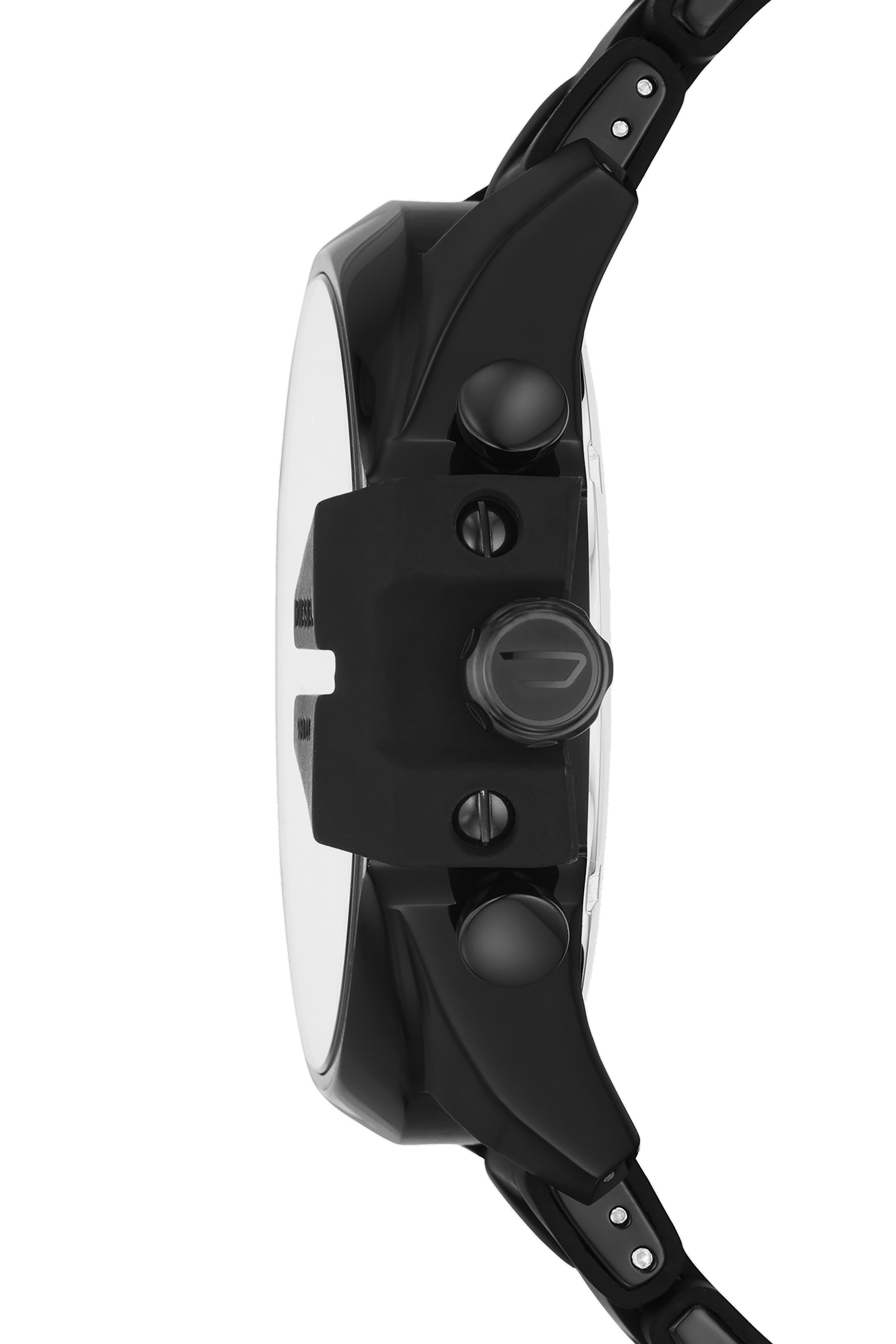 Diesel - DZ4486, Mega Chief reloj cronógrafo con pulsera negra de acero inoxidable y silicona Hombre in Negro - 2