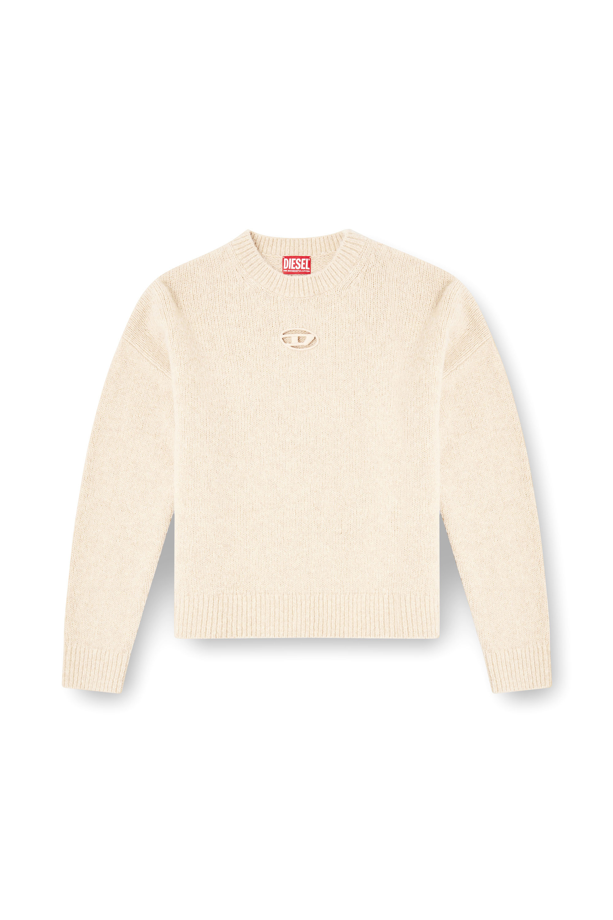 Diesel - M-AREETA, Jersey de mezcla de lana y alpaca Mujer in Beige - 3