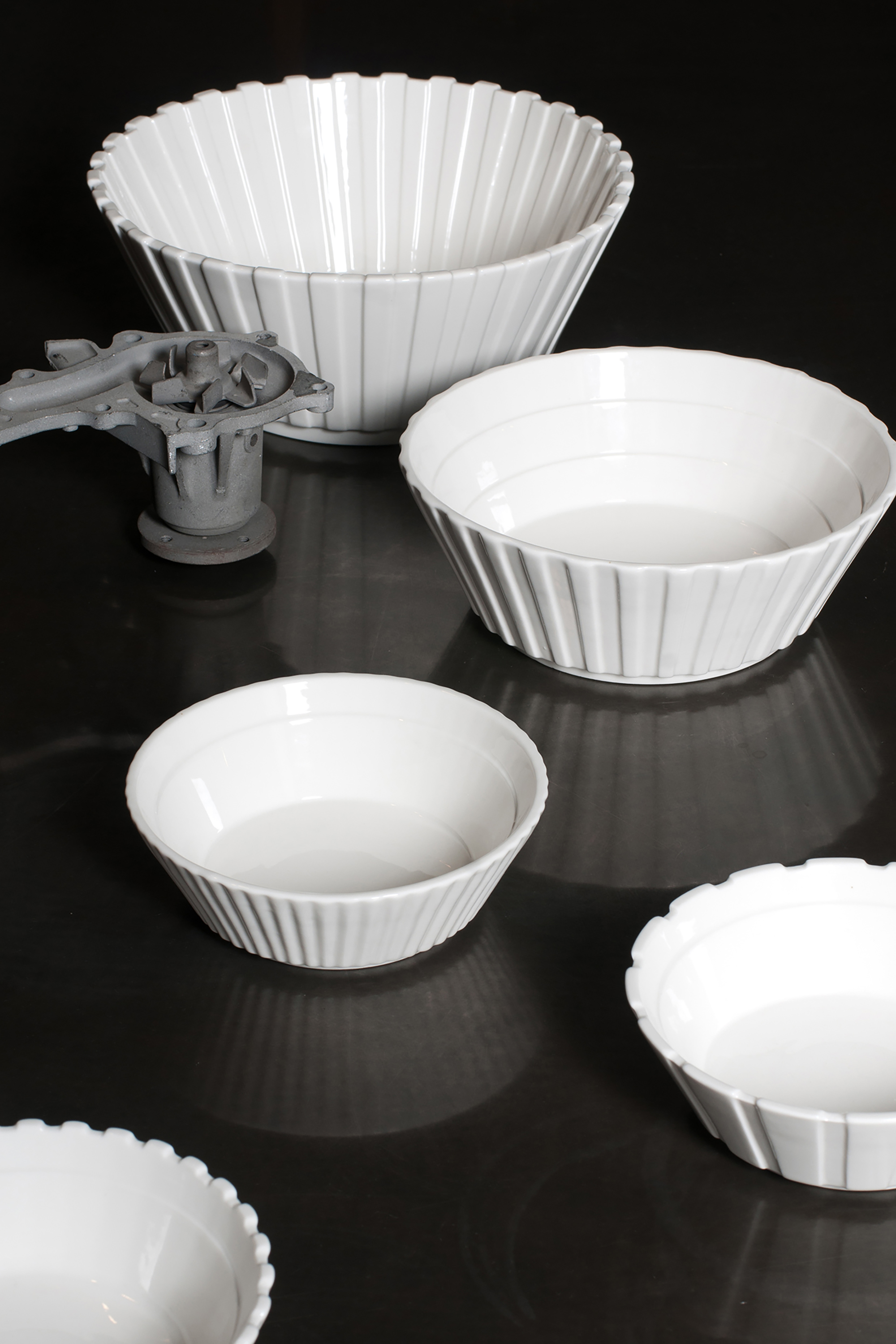 Diesel - 10979 MACHINE COLLEC, Ensaladera de porcelana, 22 cm de diámetro Unisex in Blanco - 4