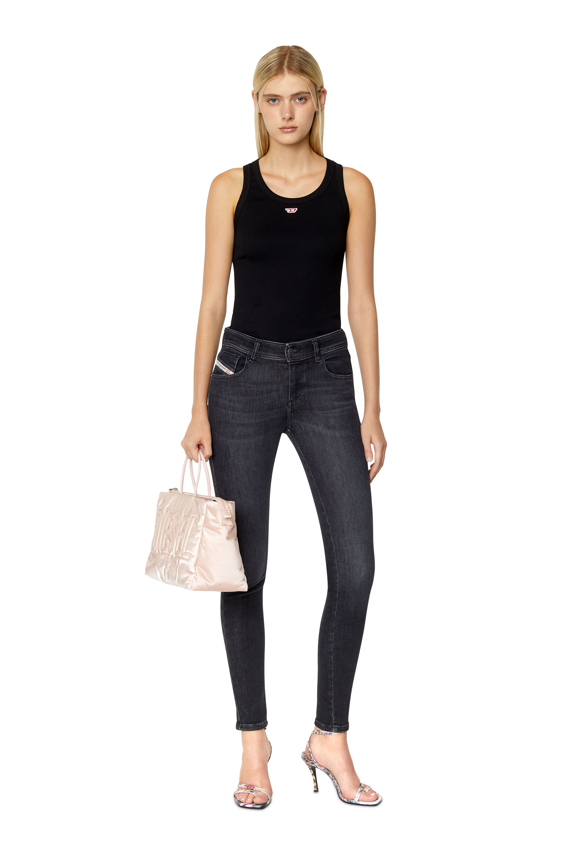 Diesel - Super skinny Jeans 2017 Slandy 09D96, Negro/Gris oscuro - Image 1