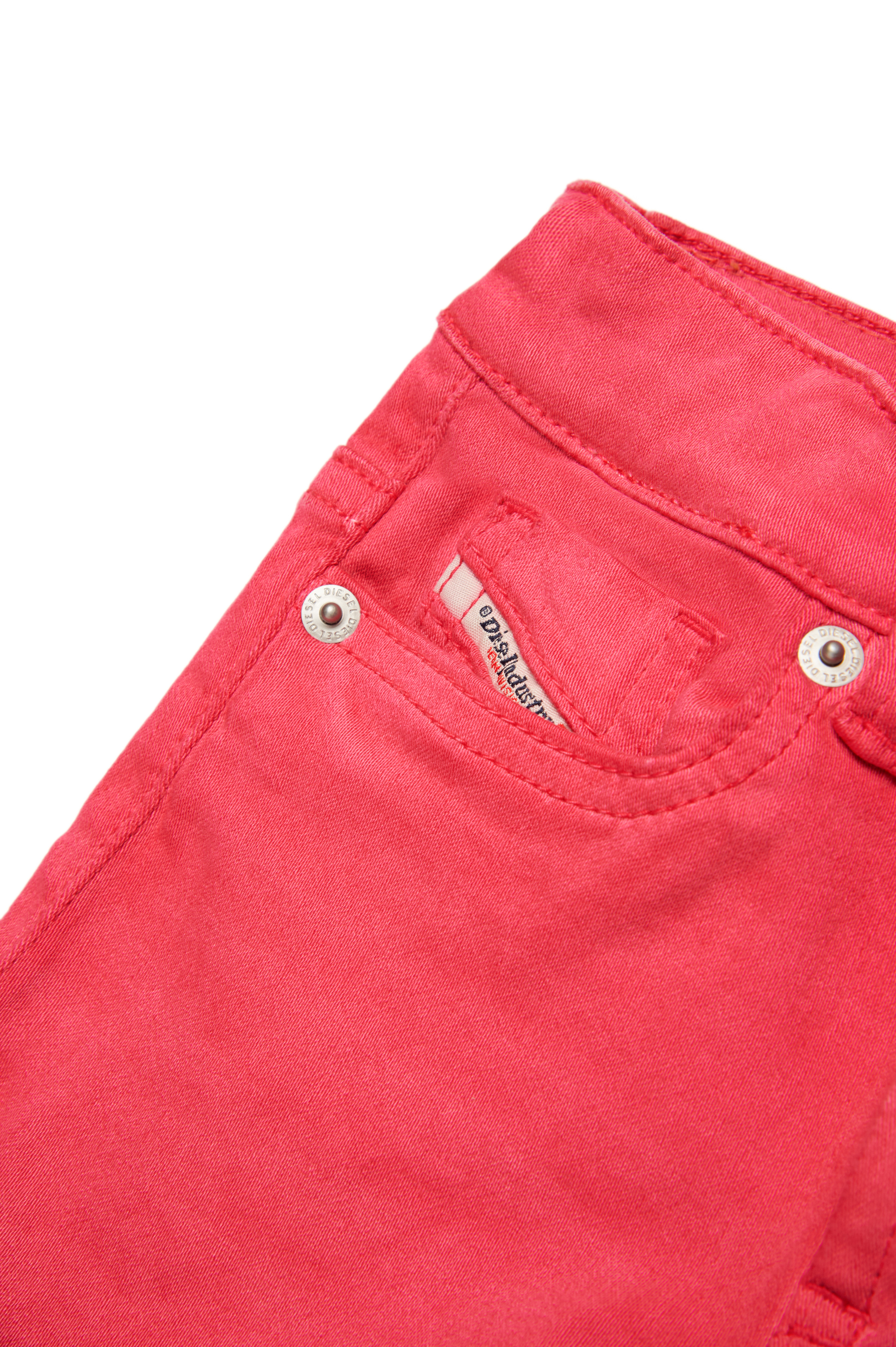 Diesel - PGALLYB JJJ, Pantalones cortos en tejido JoggJeans de color doblados hacia arriba Unisex in Rosa - 4