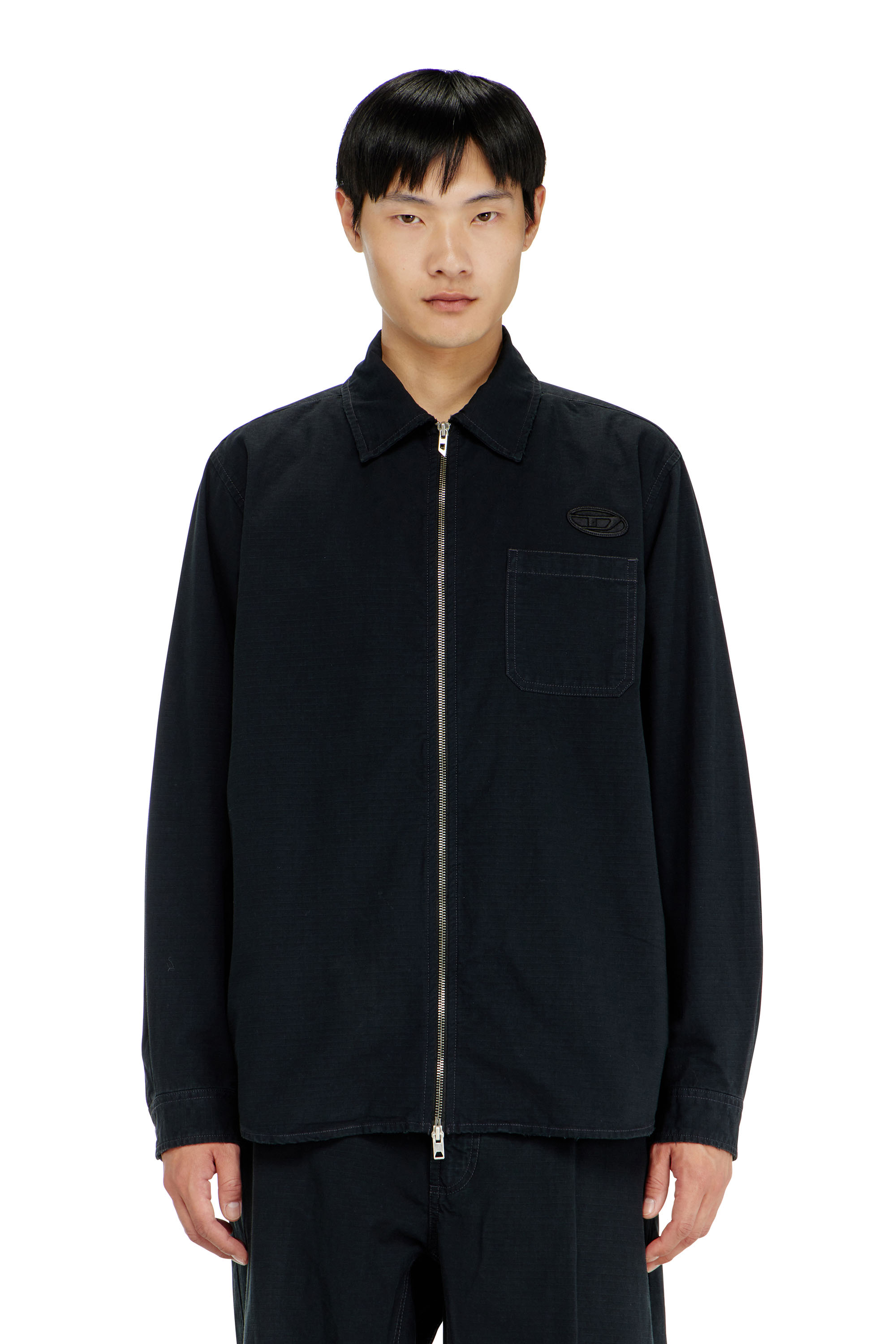 Diesel - S-ALIAS-ZIP, Camisa ripstop con cierre de cremallera Hombre in ToBeDefined - 1