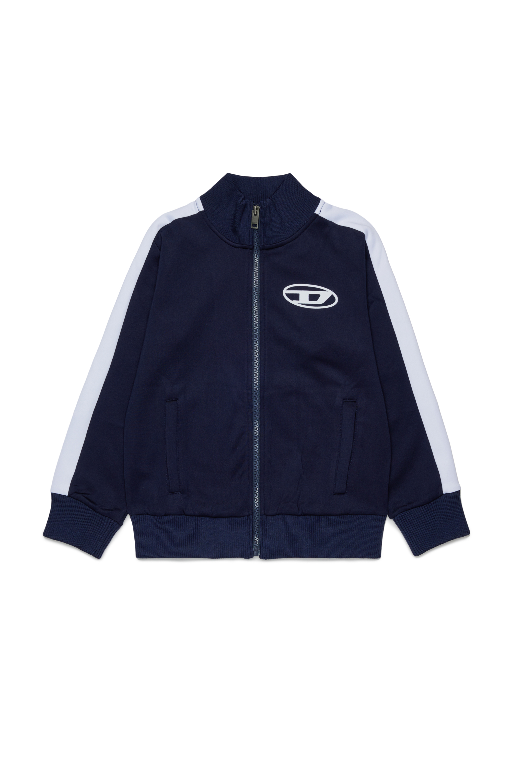 Diesel - SBOS, Track jacket con logo Oval D Hombre in Azul marino - 1