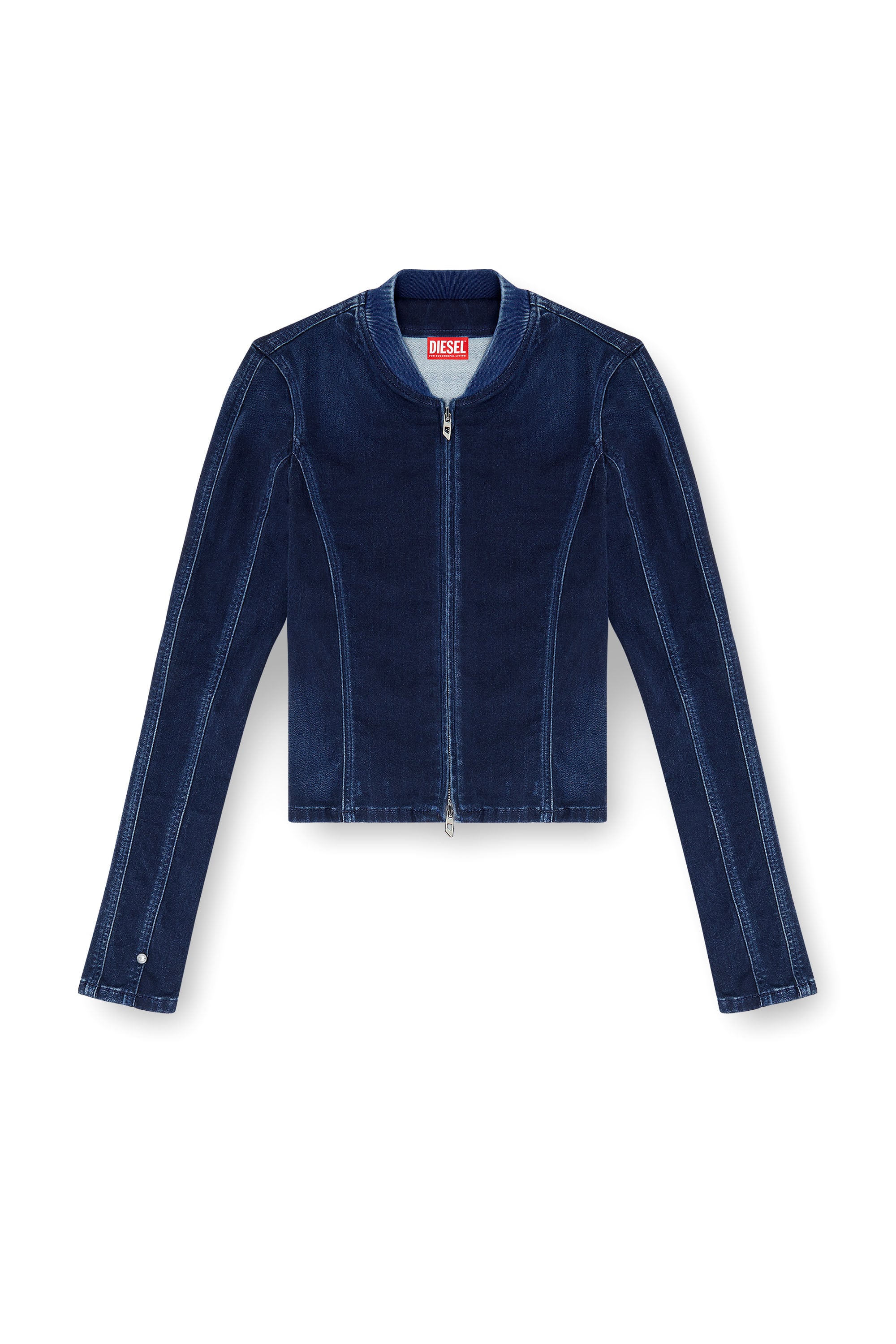 Diesel - DE-GARY-D JOGG, Chaqueta cropped en JoggJeans Mujer in Azul marino - 3