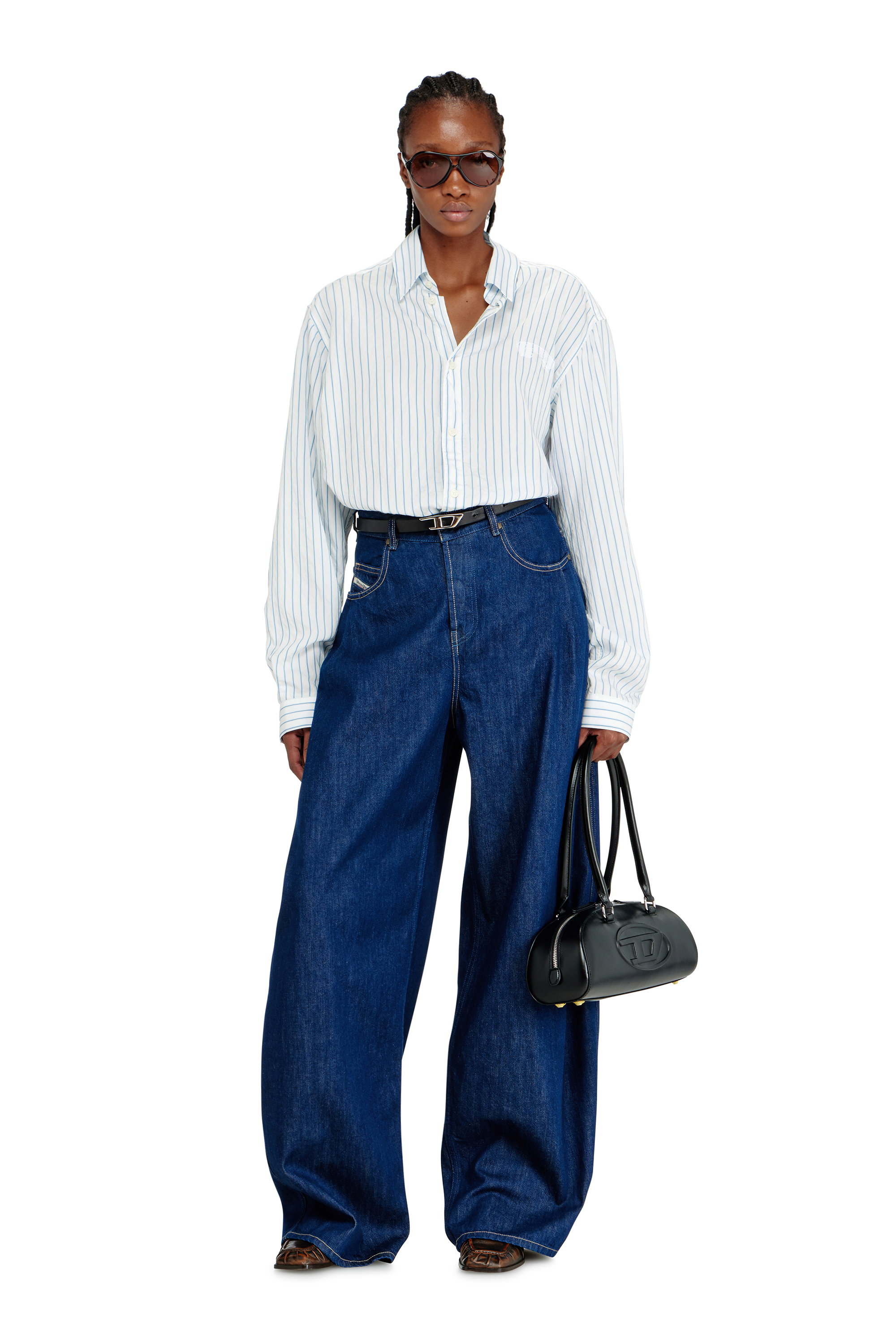 Diesel - Relaxed Jeans 1987 D-Khelz 09Q09 Mujer, Azul Oscuro - 1