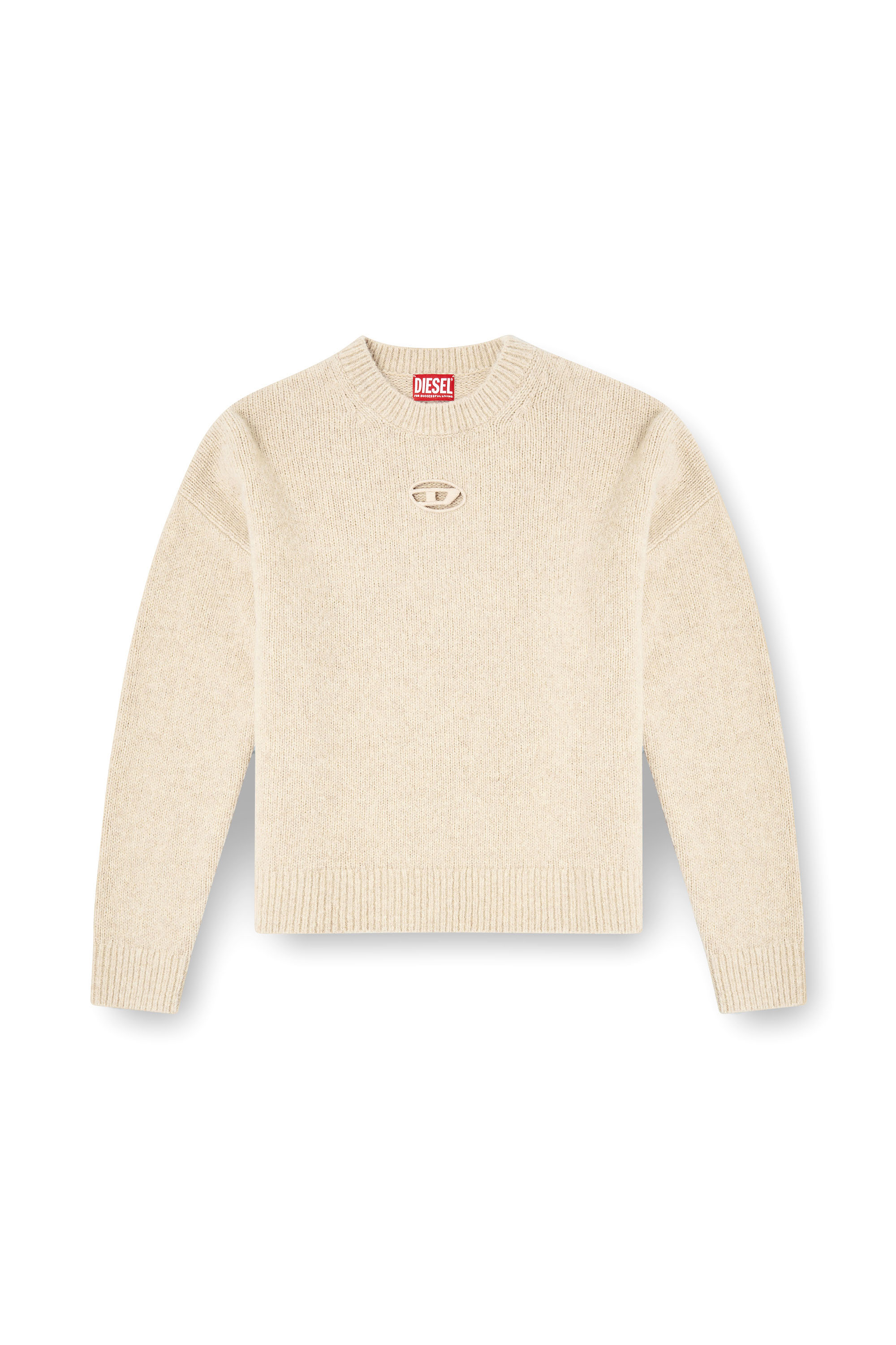 Diesel - M-AREETA, Jersey de mezcla de lana y alpaca Mujer in Beige - 3