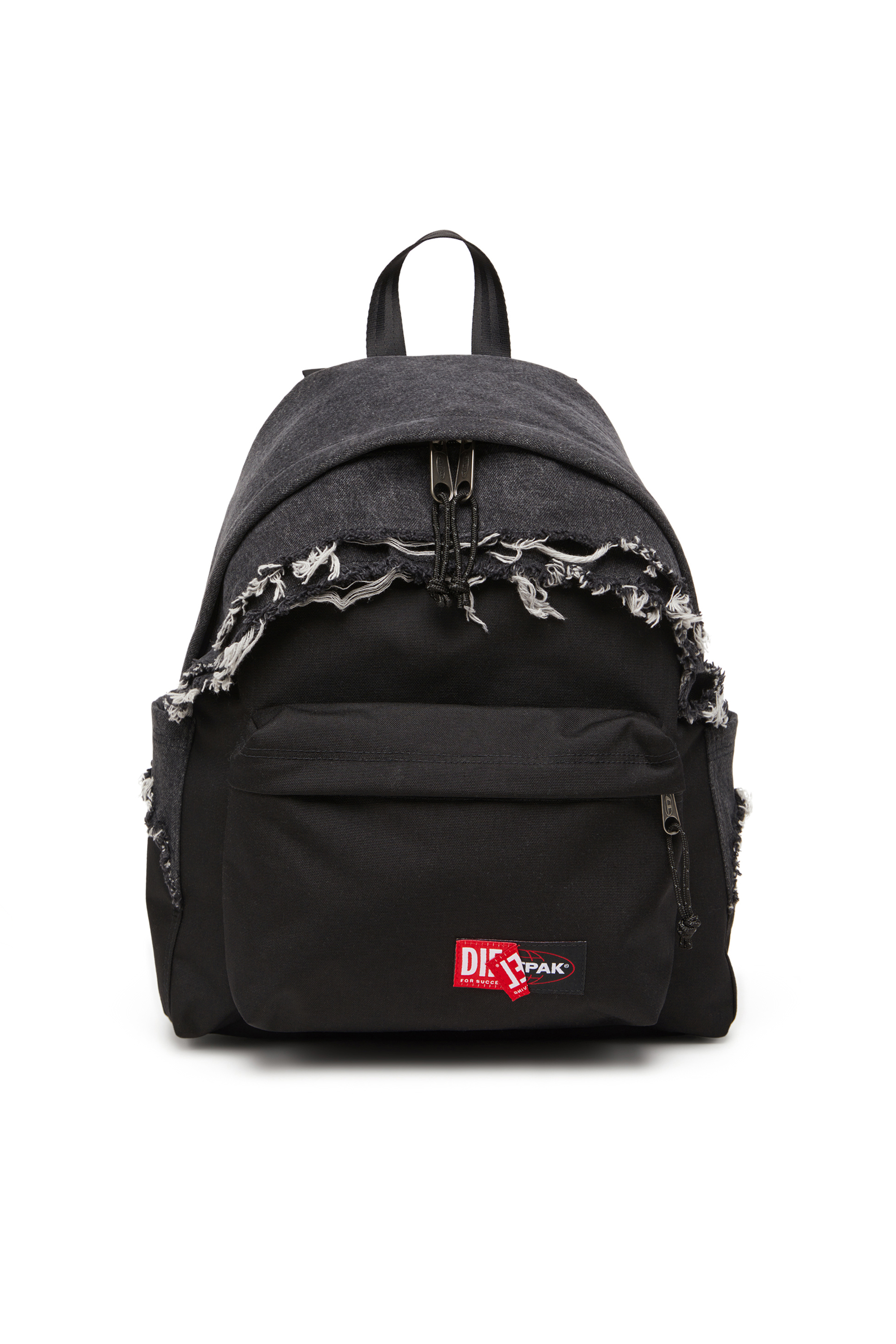 Diesel - DIESEL DAY PAK'R, Mochila en denim destruido y CORDURA® Unisex in Negro - 1