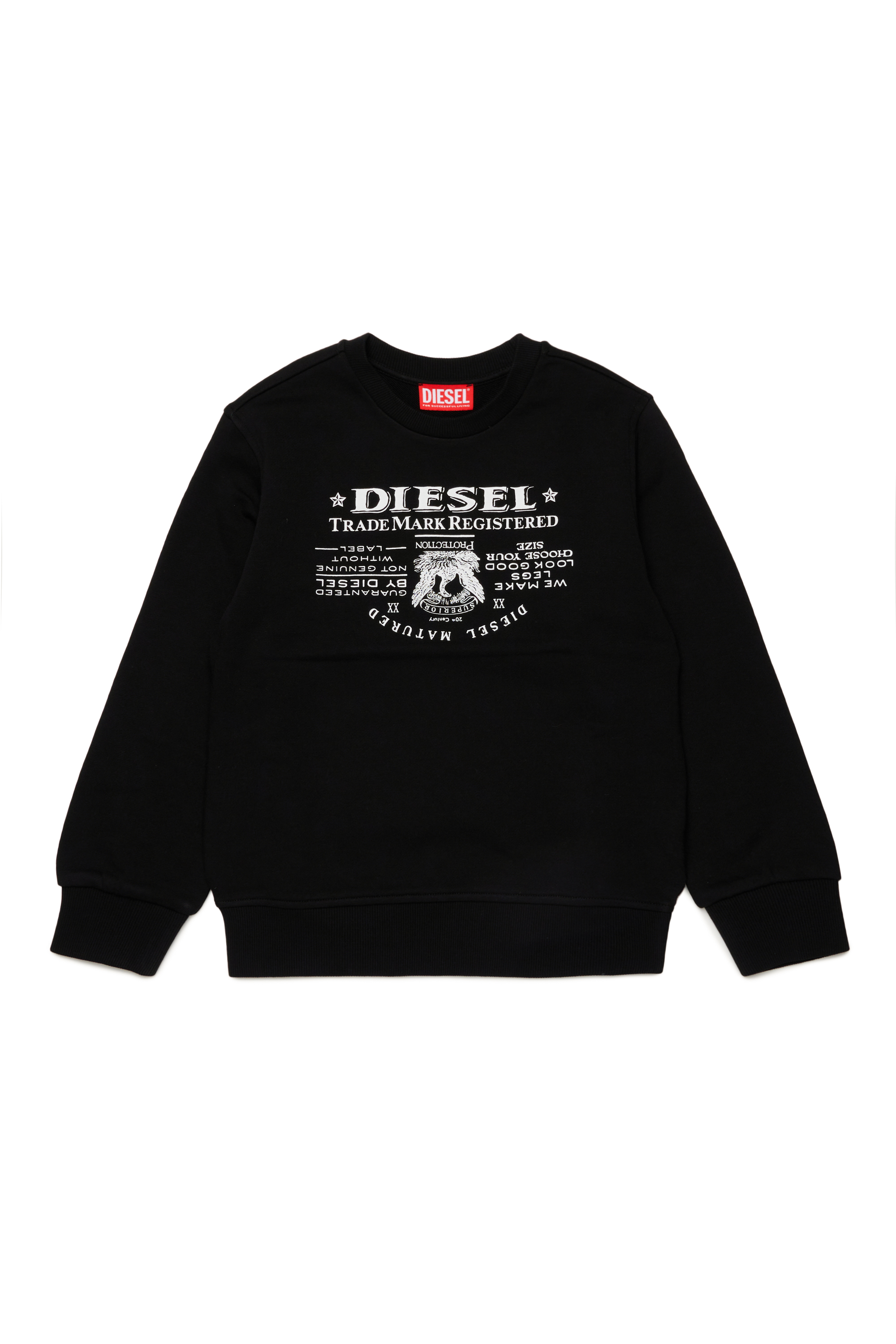 Diesel - SGINNL2 OVER, Sudadera con estampado de Jacron Patch Hombre in Negro - 1