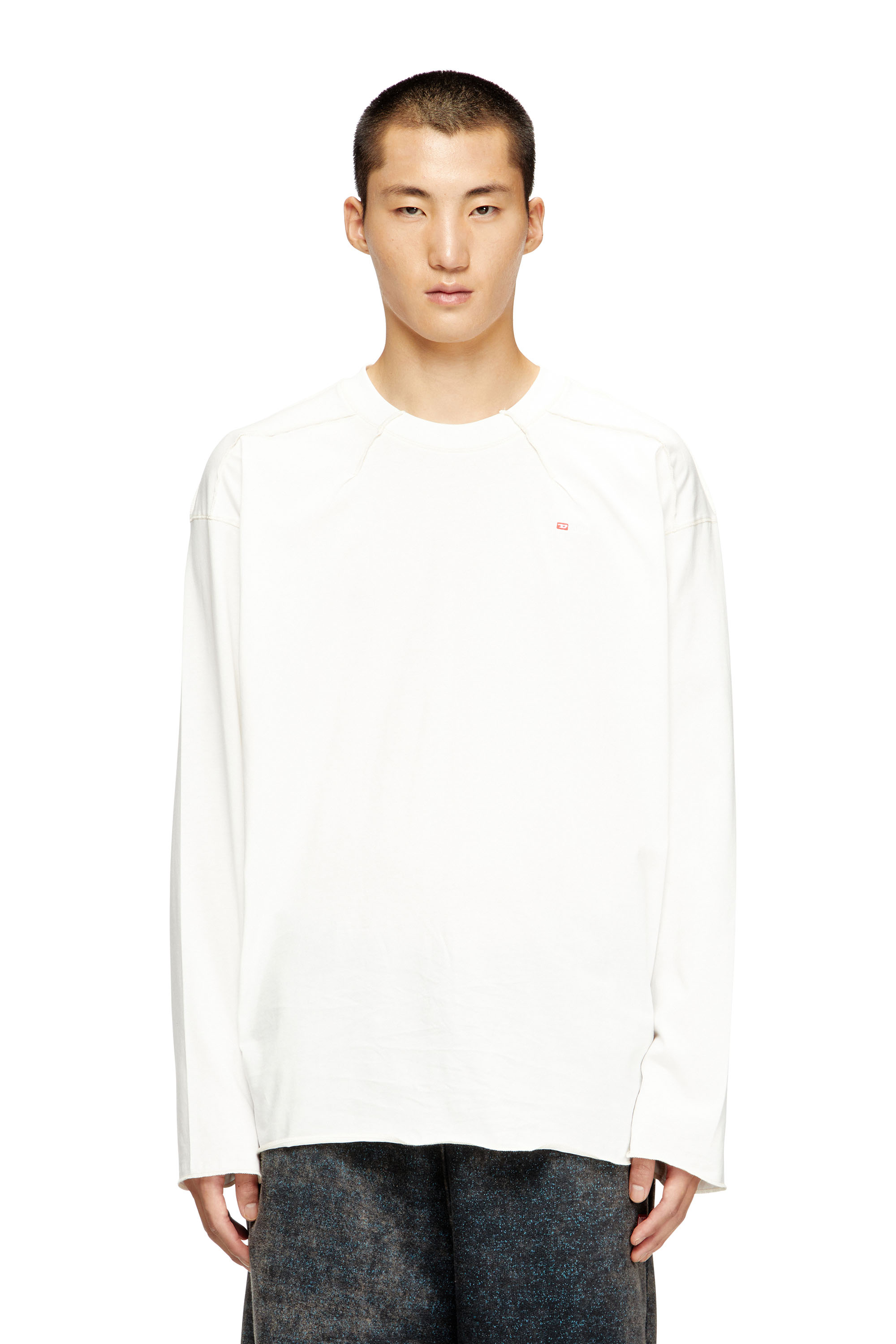 Diesel - T-CRAHOR-BOXT-LS-T1, Camiseta de algod&oacute;n Hombre in Blanco - 3