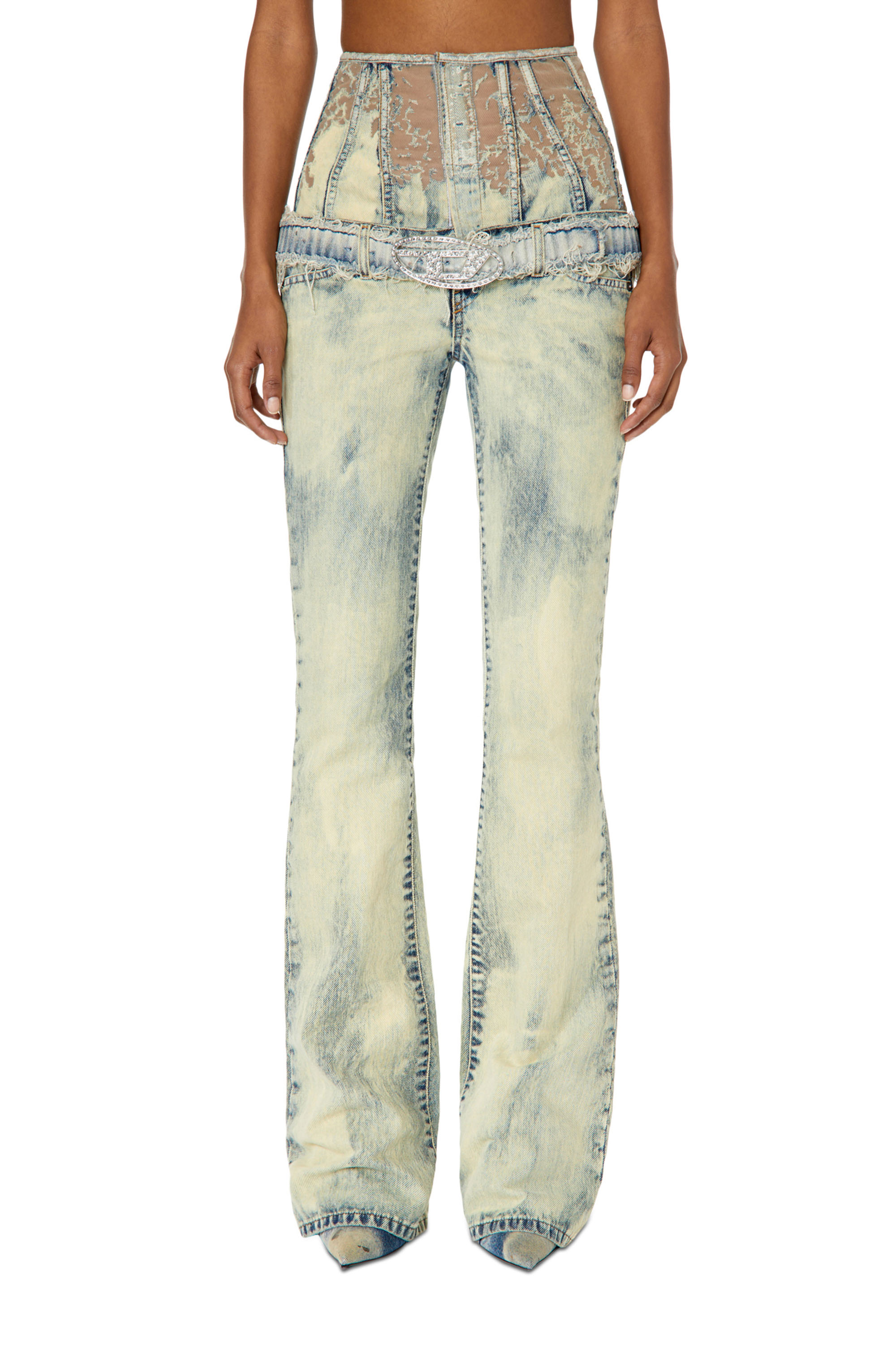 Diesel - Bootcut and Flare Jeans 1969 D-Ebbey 068GP Mujer, Azul Claro - 3