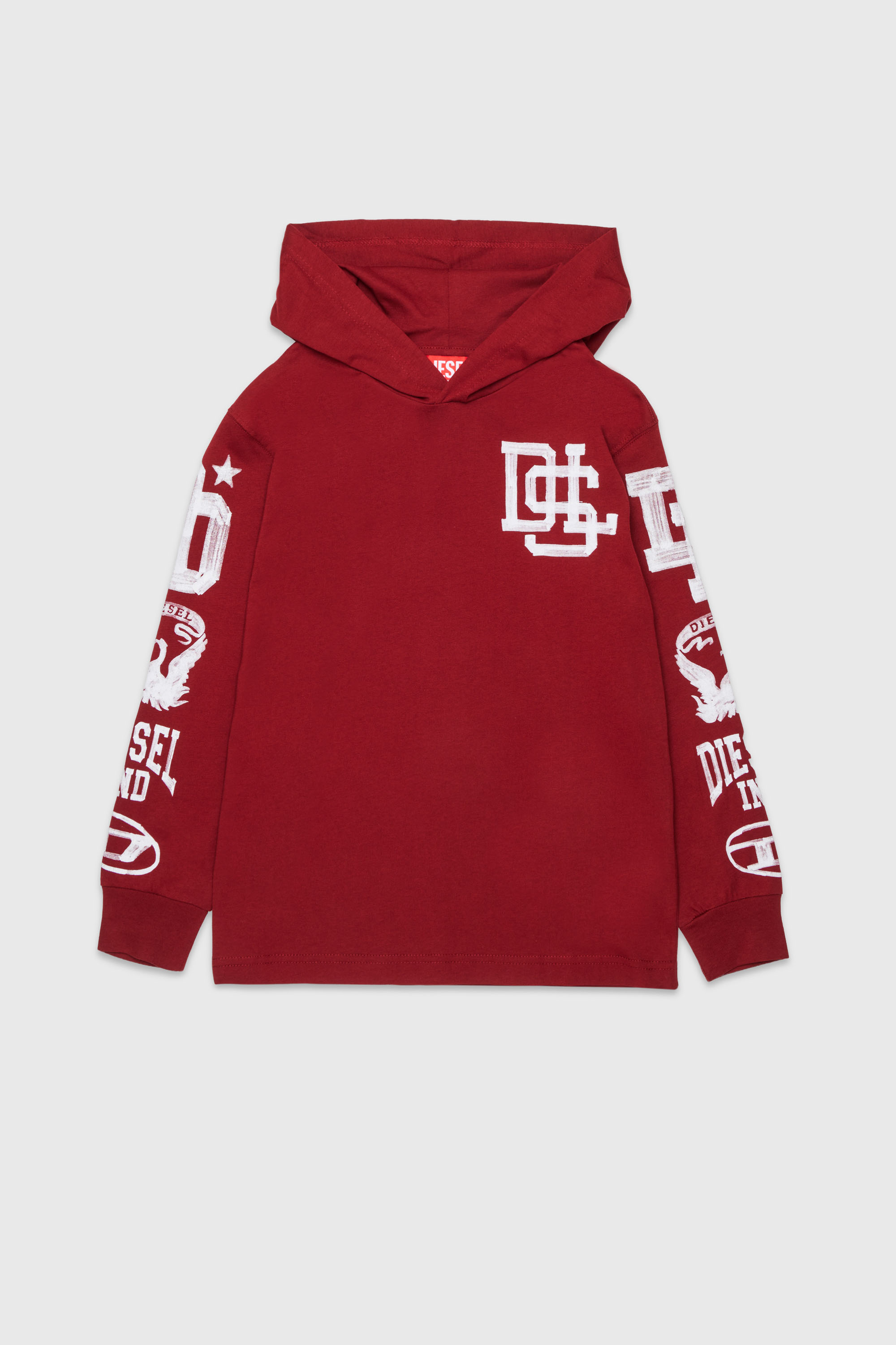 Diesel - TBUNDY OVER, Camiseta de manga larga con capucha y gr&aacute;ficos varsity Hombre in ToBeDefined - 1