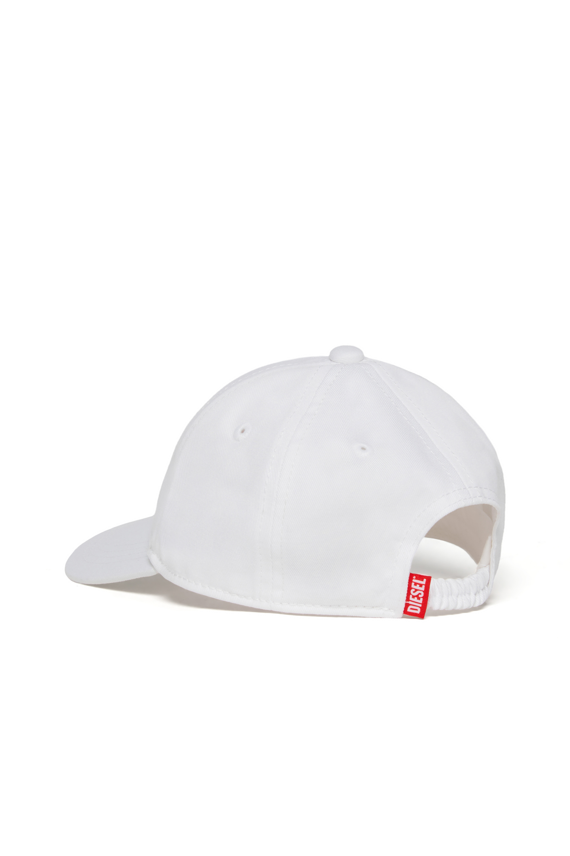 Diesel - FIMBOB, Unisex's Baseball cap with Oval D print in White - 2