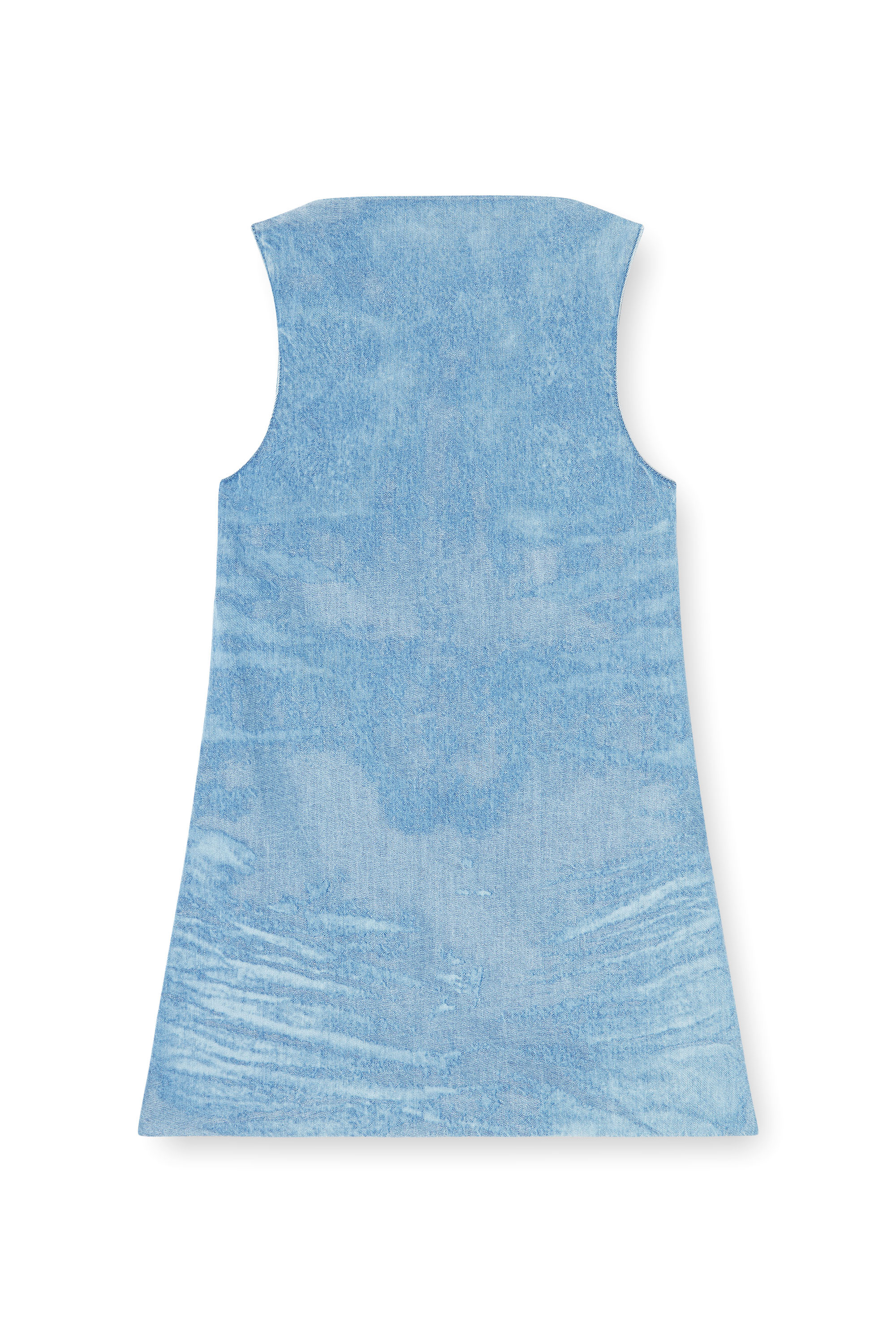 Diesel - DE-SELUNE-FSI, Vestido corto de sat&eacute;n denim Mujer in Azul marino - 1