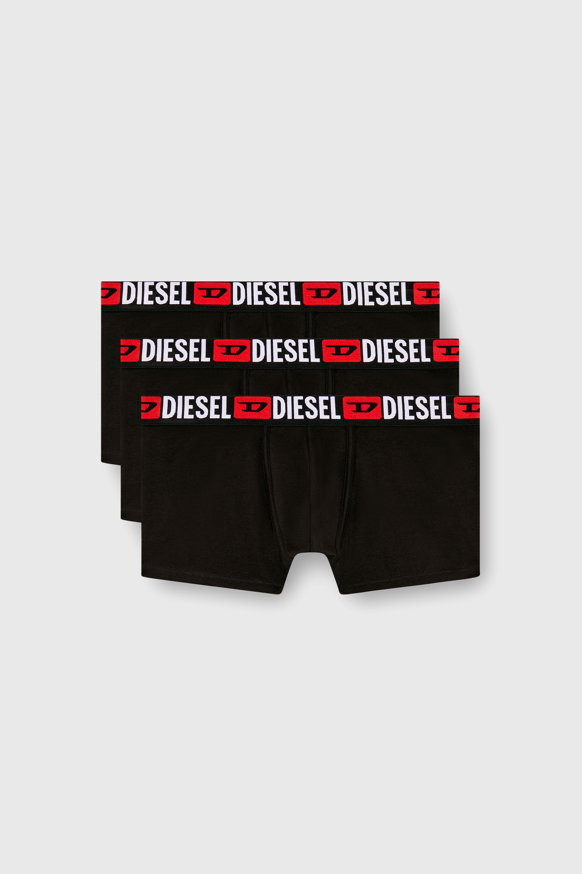 Diesel - UMBX-DAMIENTHREEPACK, Paquete de tres calzoncillos b&oacute;xer con logotipo en la cintura Hombre in Negro - 2