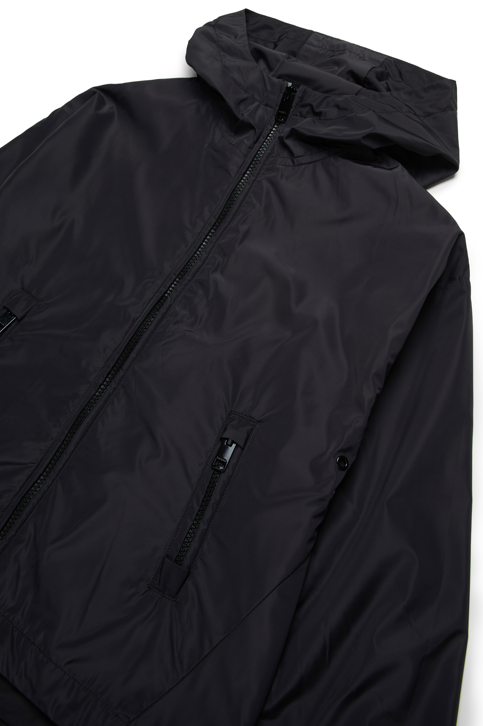 Diesel - JCLOG, Man's Windbreaker with mega Oval D print in Black - 3