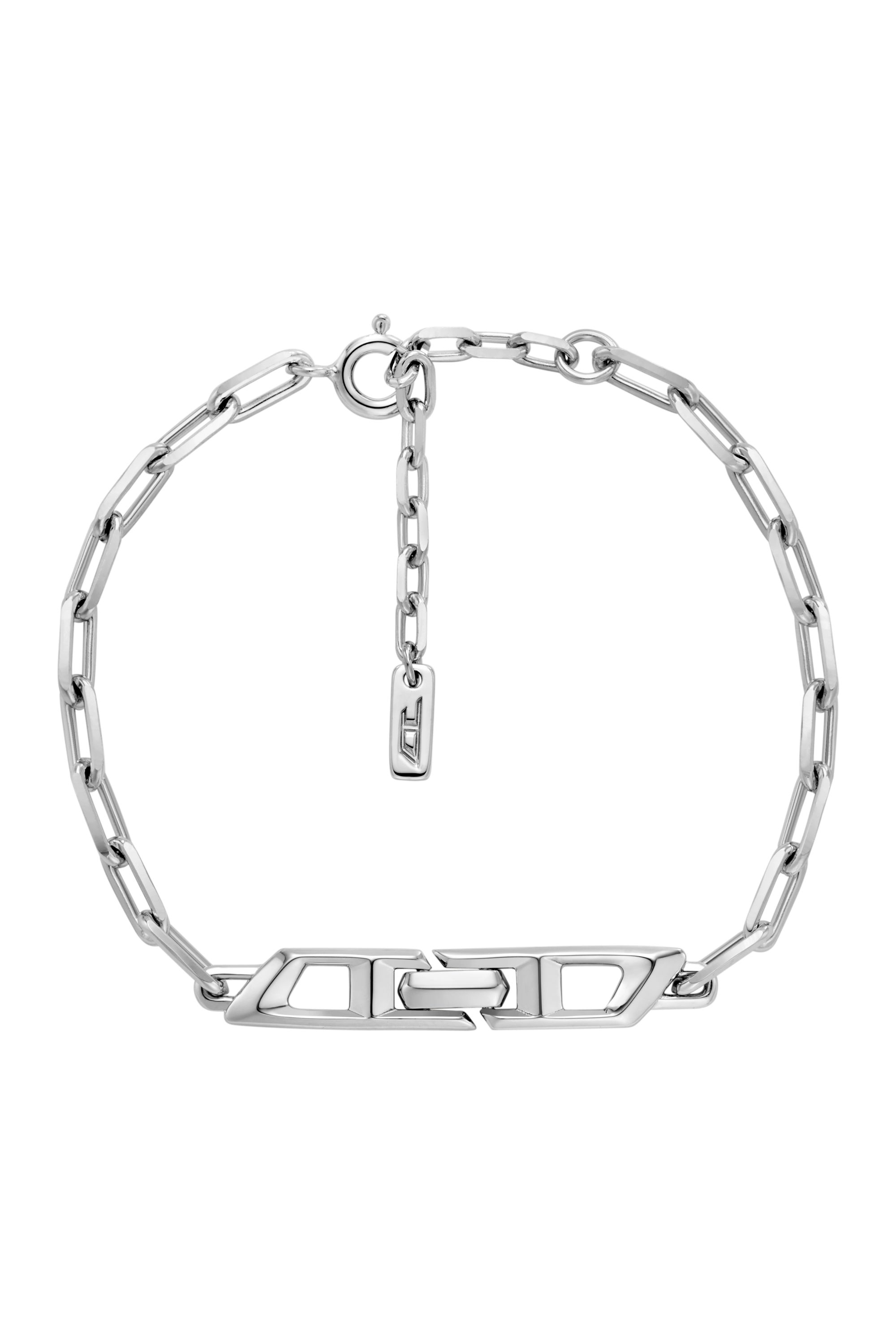 Diesel - DL1363040 STERLING SILVER JEWEL, Pulsera de plata de ley de cadena Unisex in Plateado - 1
