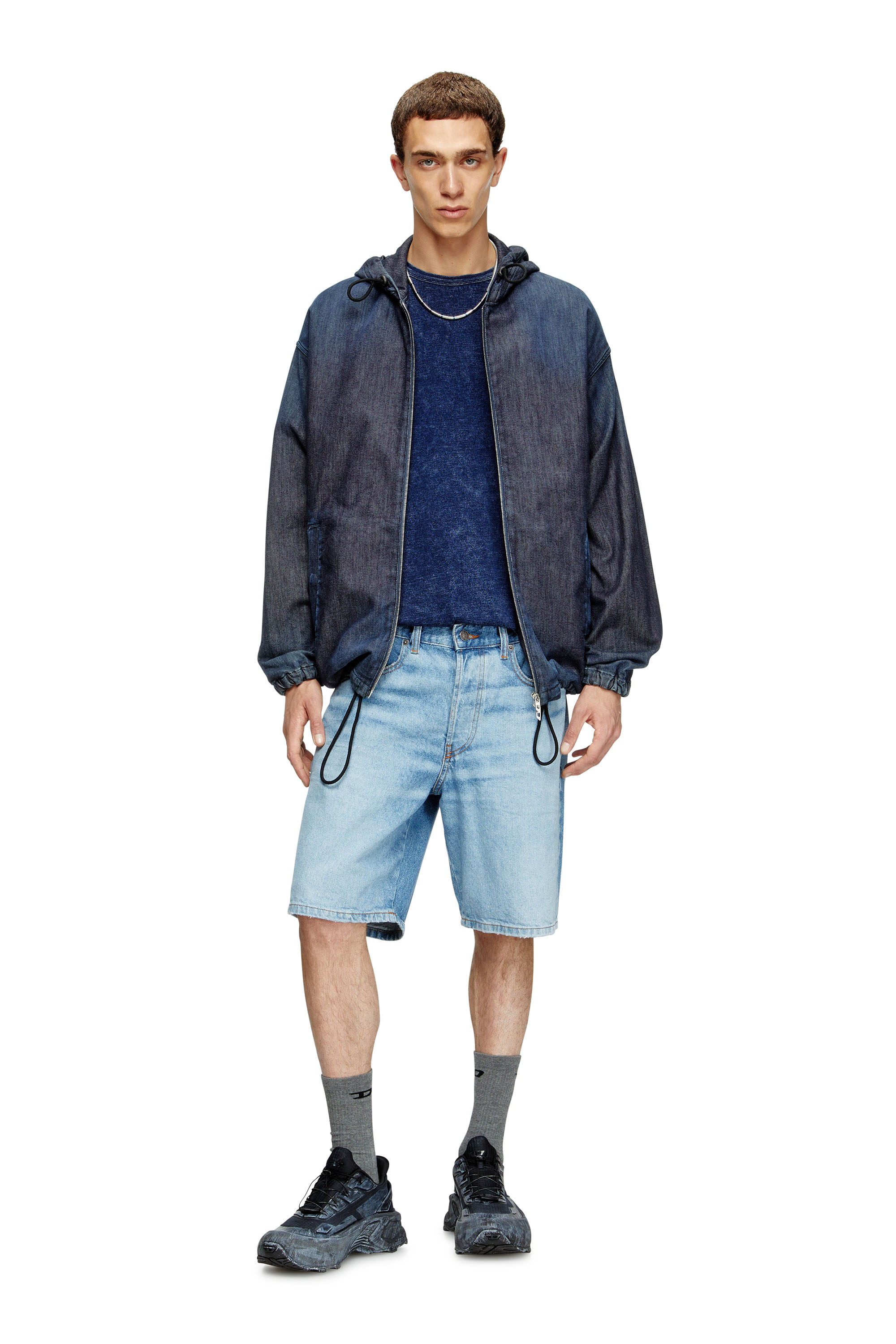 Diesel - REGULAR-SHORT, Pantalones cortos en denim Hombre in Azul marino - 2