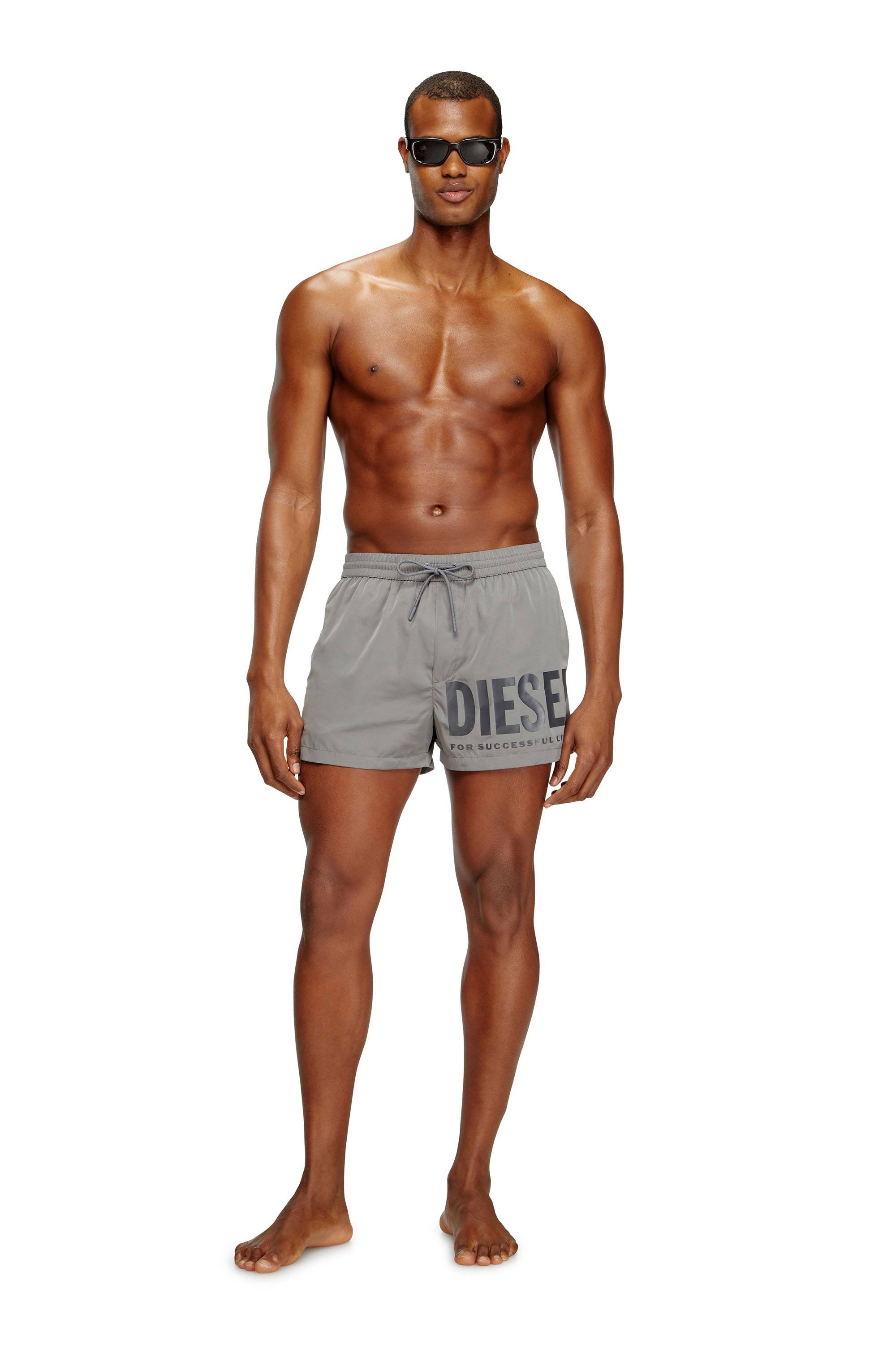 Diesel - MARIO-34-D-CORE, Bañadores con estampado de logotipo Hombre in Gris - 1