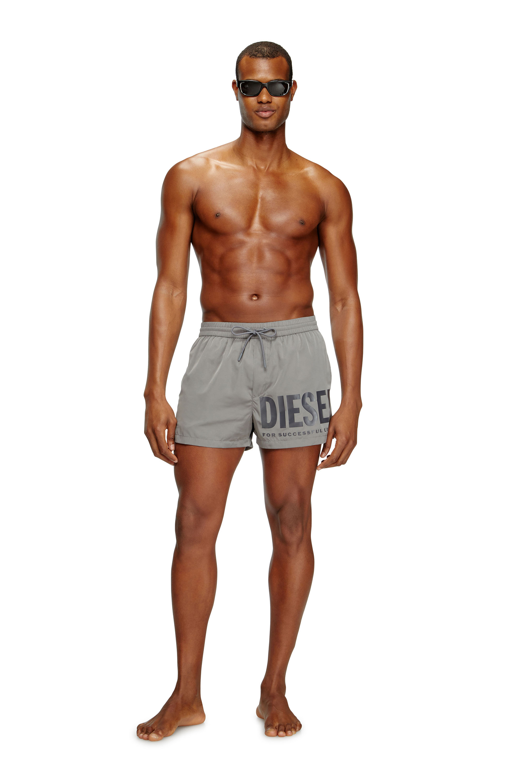 Diesel - MARIO-34-D-CORE, Bañadores con estampado de logotipo Hombre in Gris - 2