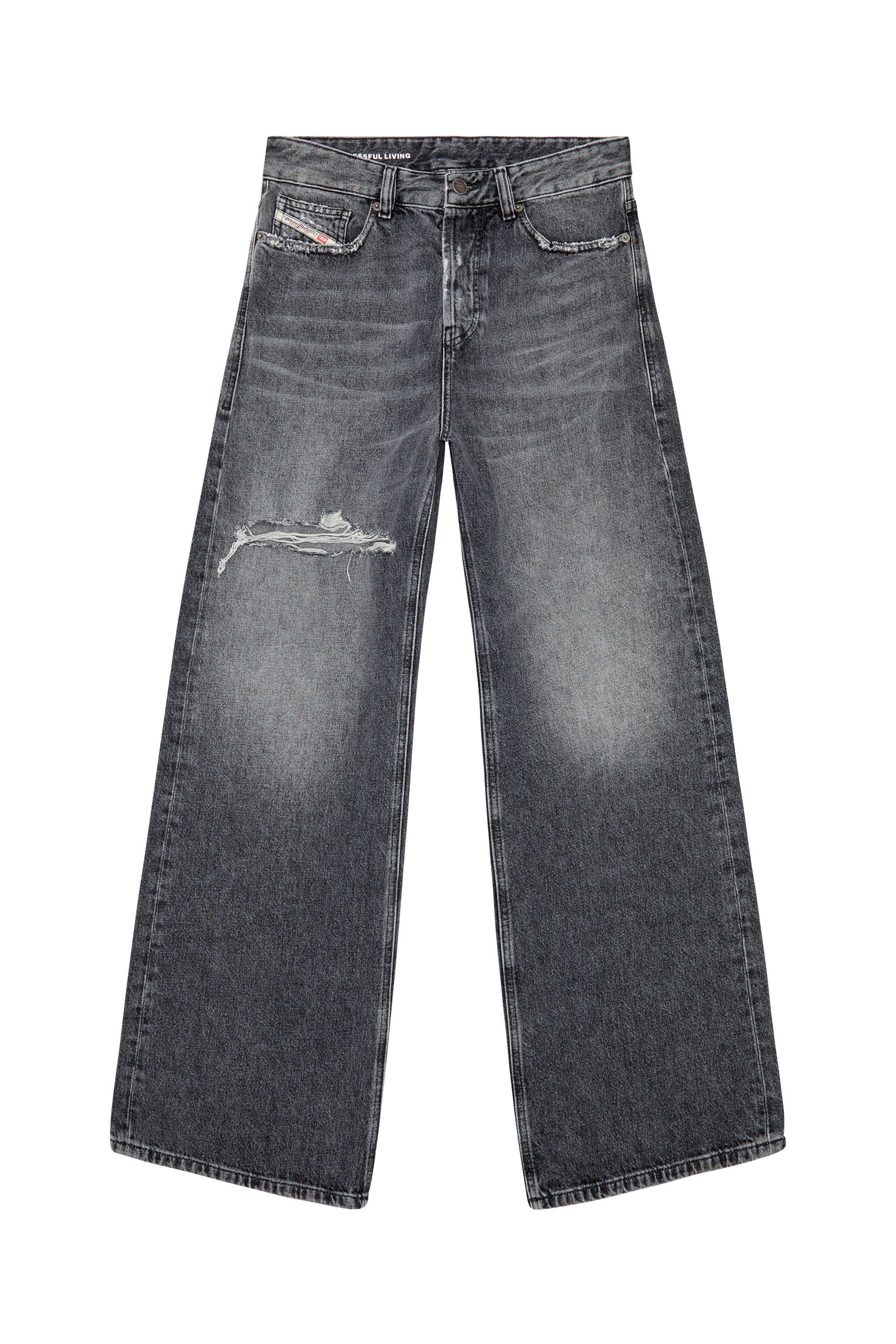 Diesel - Straight Jeans 1996 D-Sire 007X4, Negro/Gris oscuro - Image 3