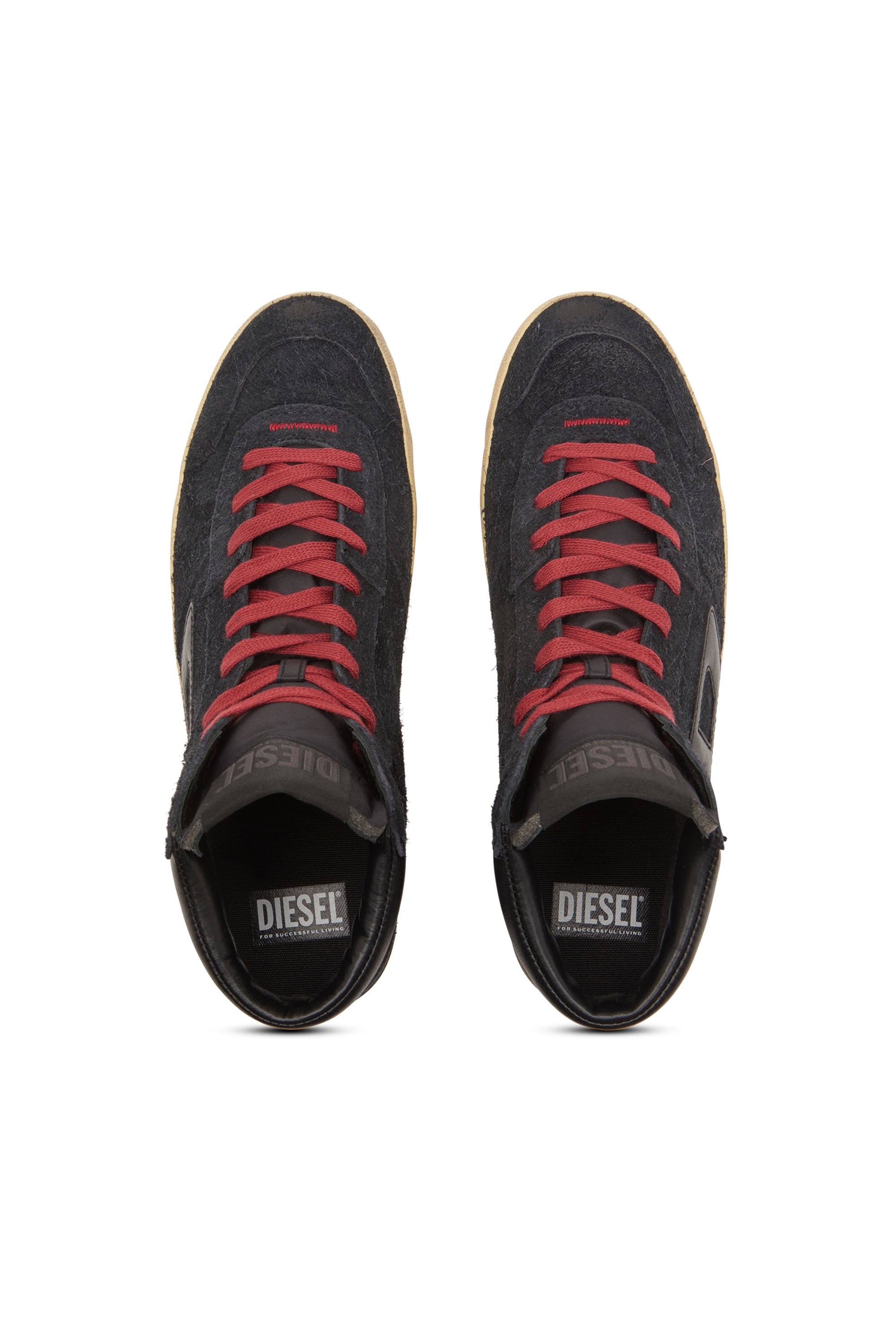 Diesel - S-LEROJI MID, S-Leroji-Deportivas altas de gamuza de pelo largo Hombre in Negro - 4