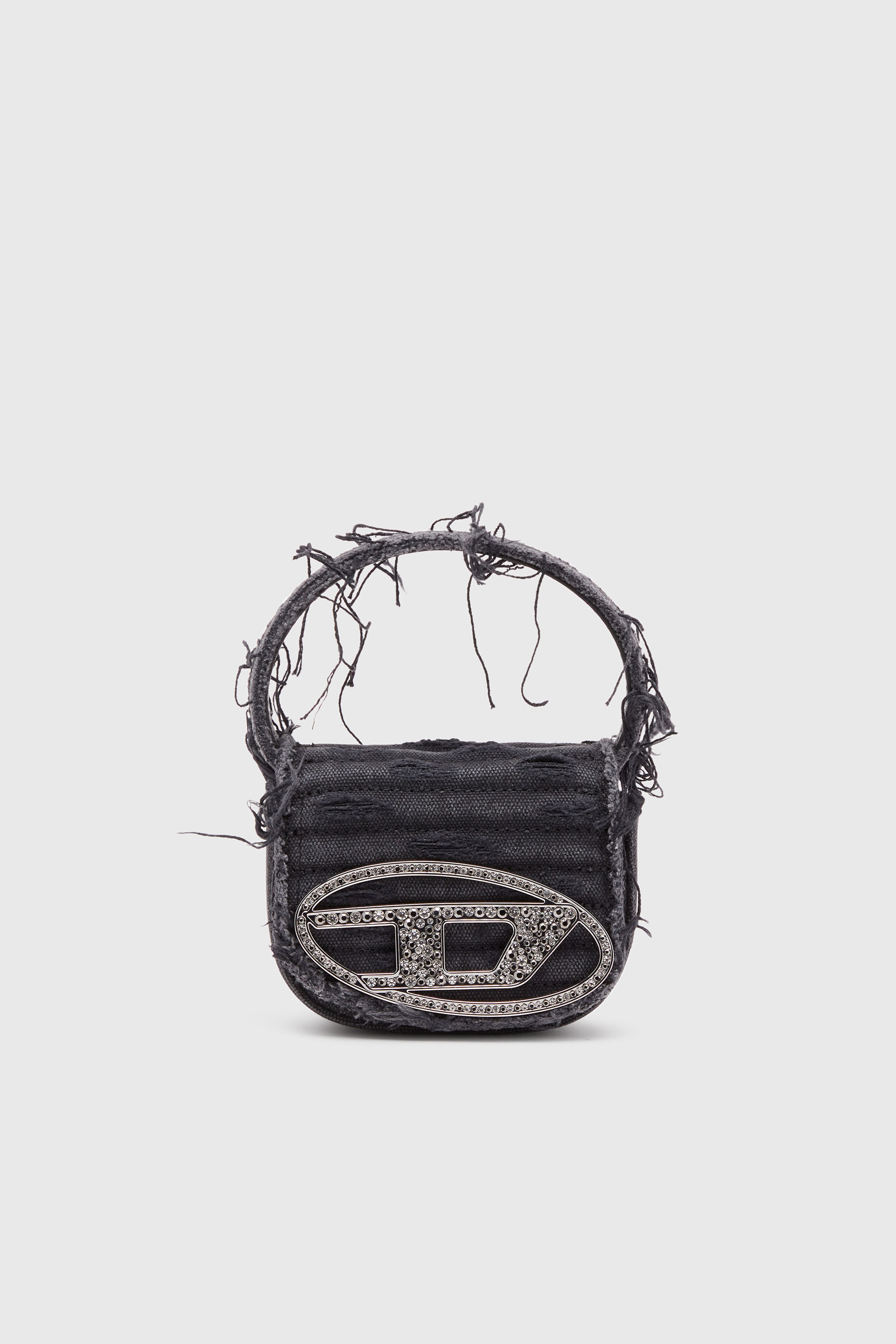 Diesel - 1DR XS, 1DR XS-Minibolso ic&oacute;nico de lona y cuero Mujer in Negro - 2