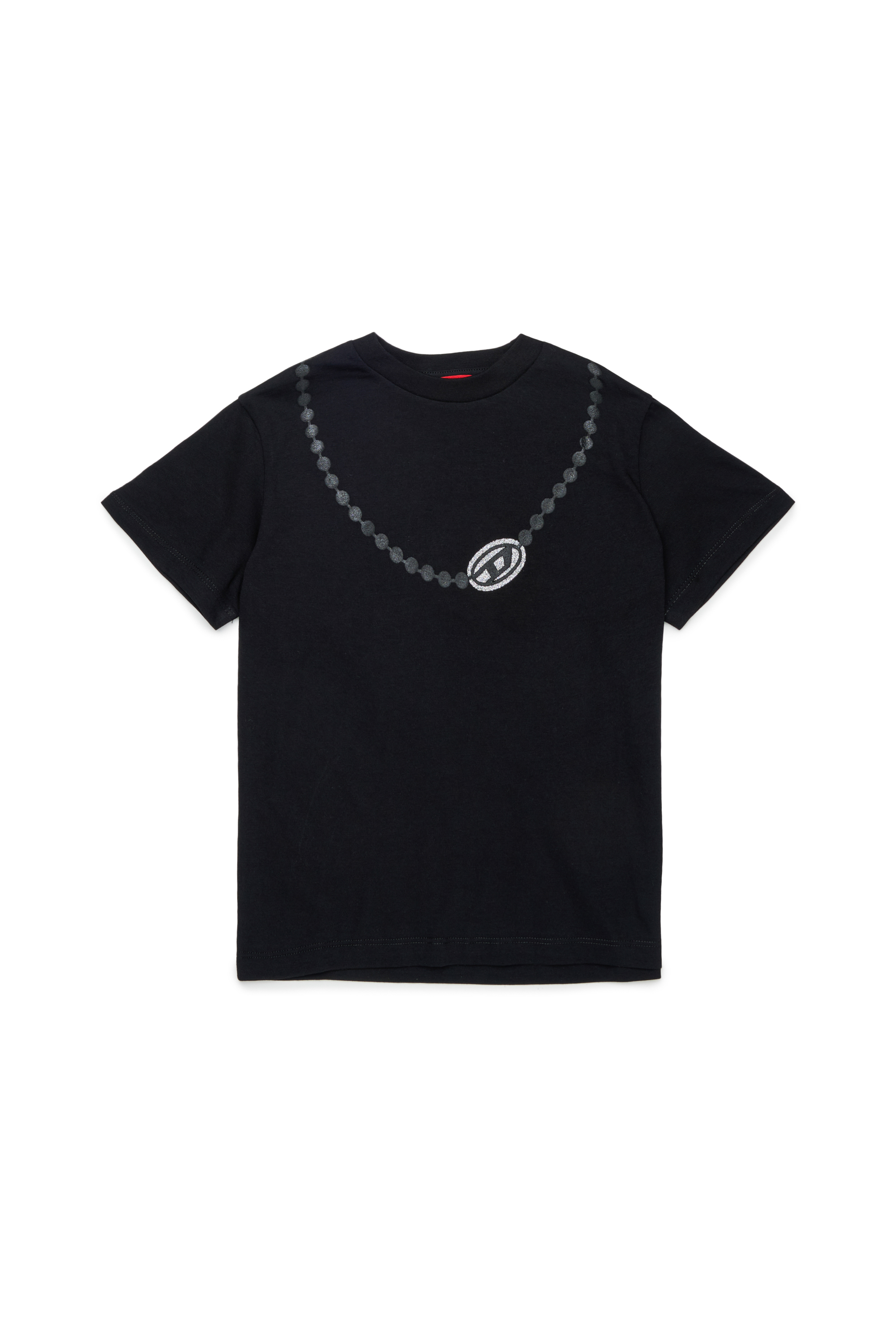 Diesel - TICLA, Camiseta de algod&oacute;n con estampado de collar Mujer in Negro - 1