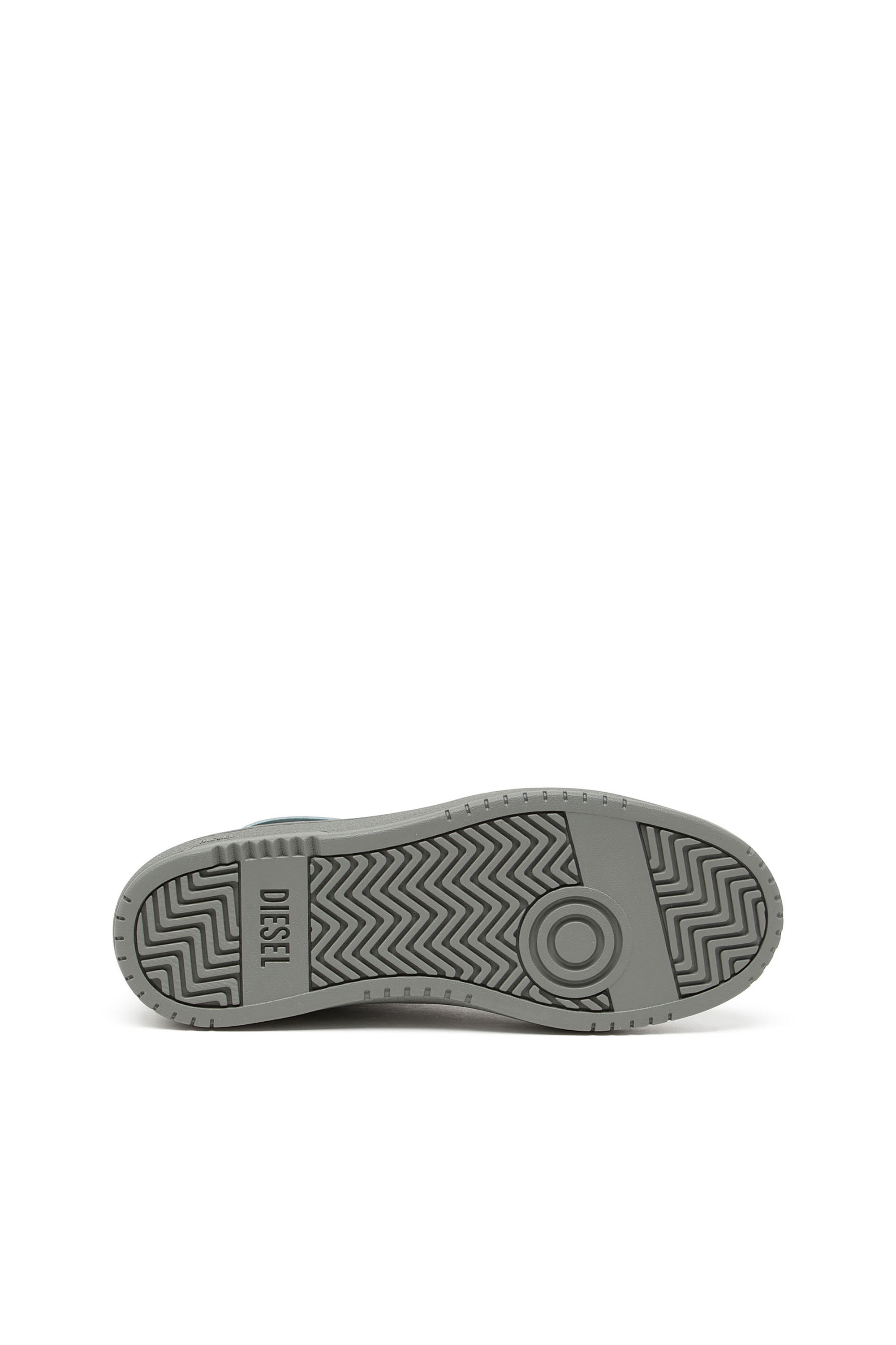 Diesel - S-OVAL SKATE LOW, S-Oval Skate-Deportivas de cuero con paneles de tejido Hombre in Gris - 4